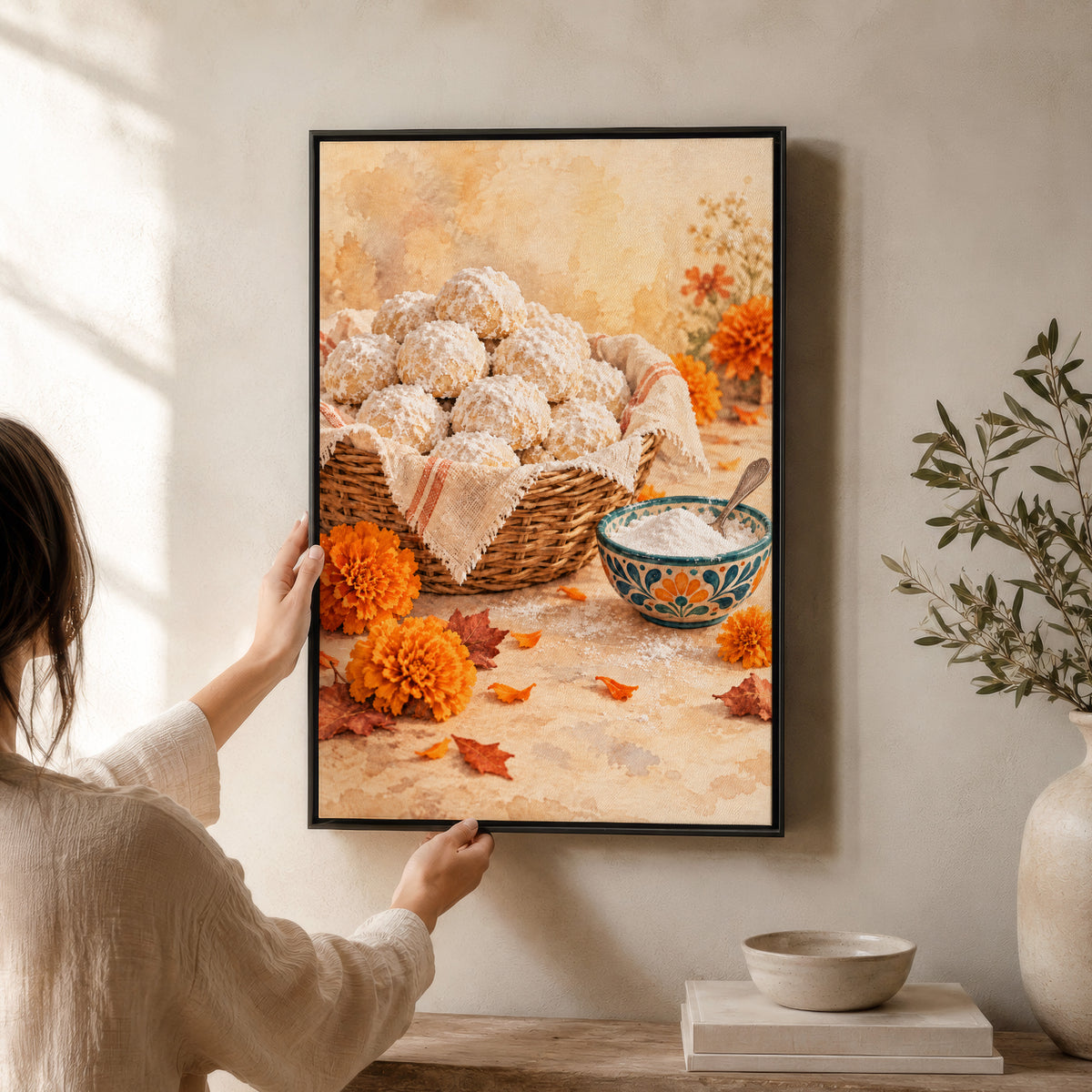 Mexican Wall Art Decor | Framed Wedding Cookies Canvas