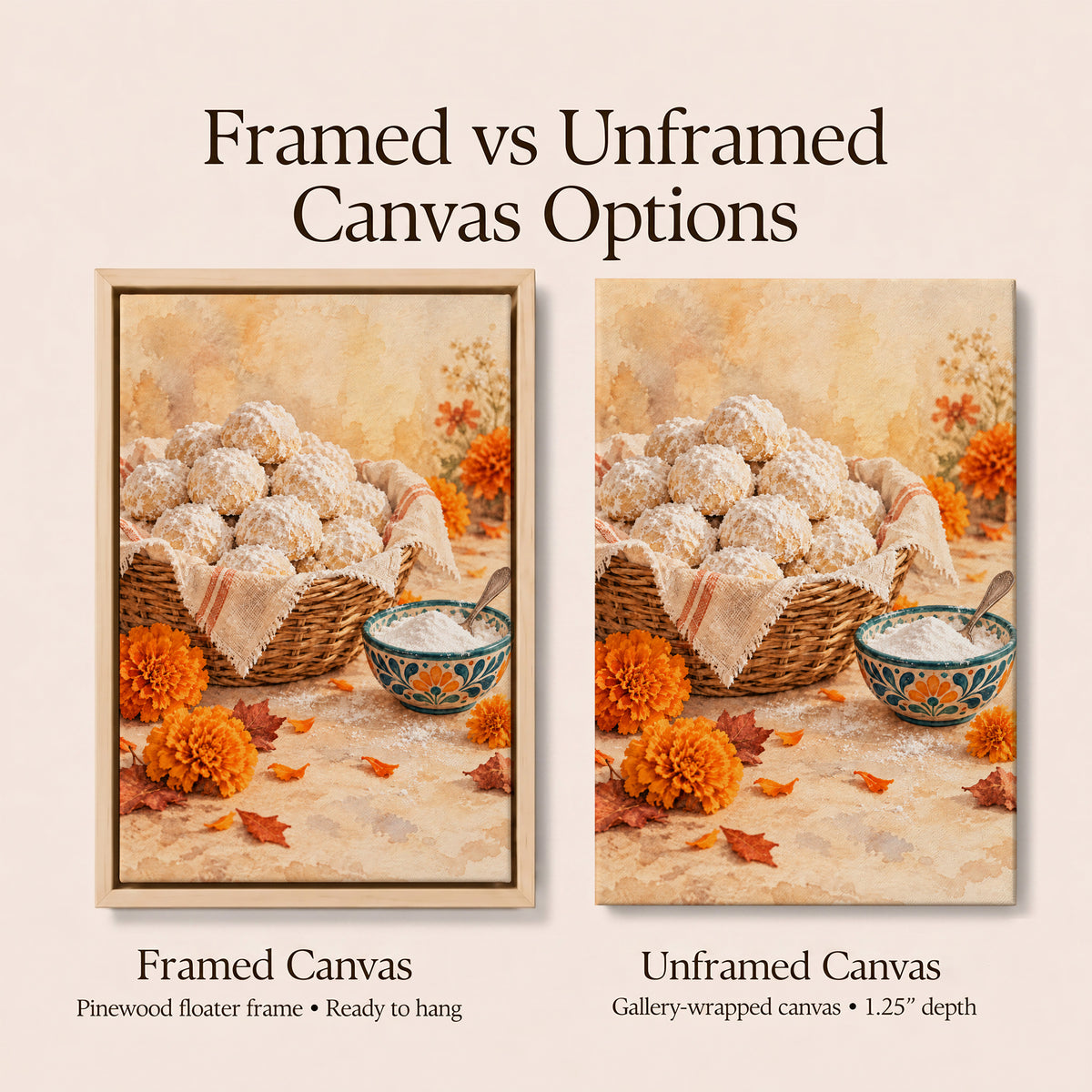 Mexican Wall Art Decor | Framed Wedding Cookies Canvas