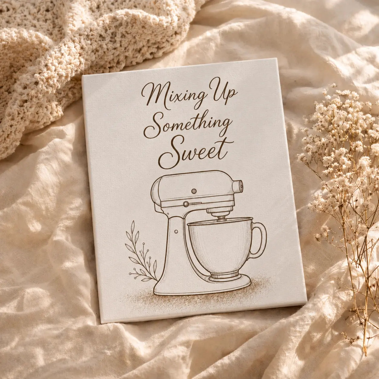 Mixing Up Something Sweet | Kitchen Wall Art Canvas