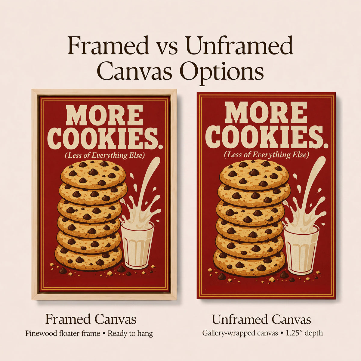 Framed Comfort Food Print Canvas | More Cookies