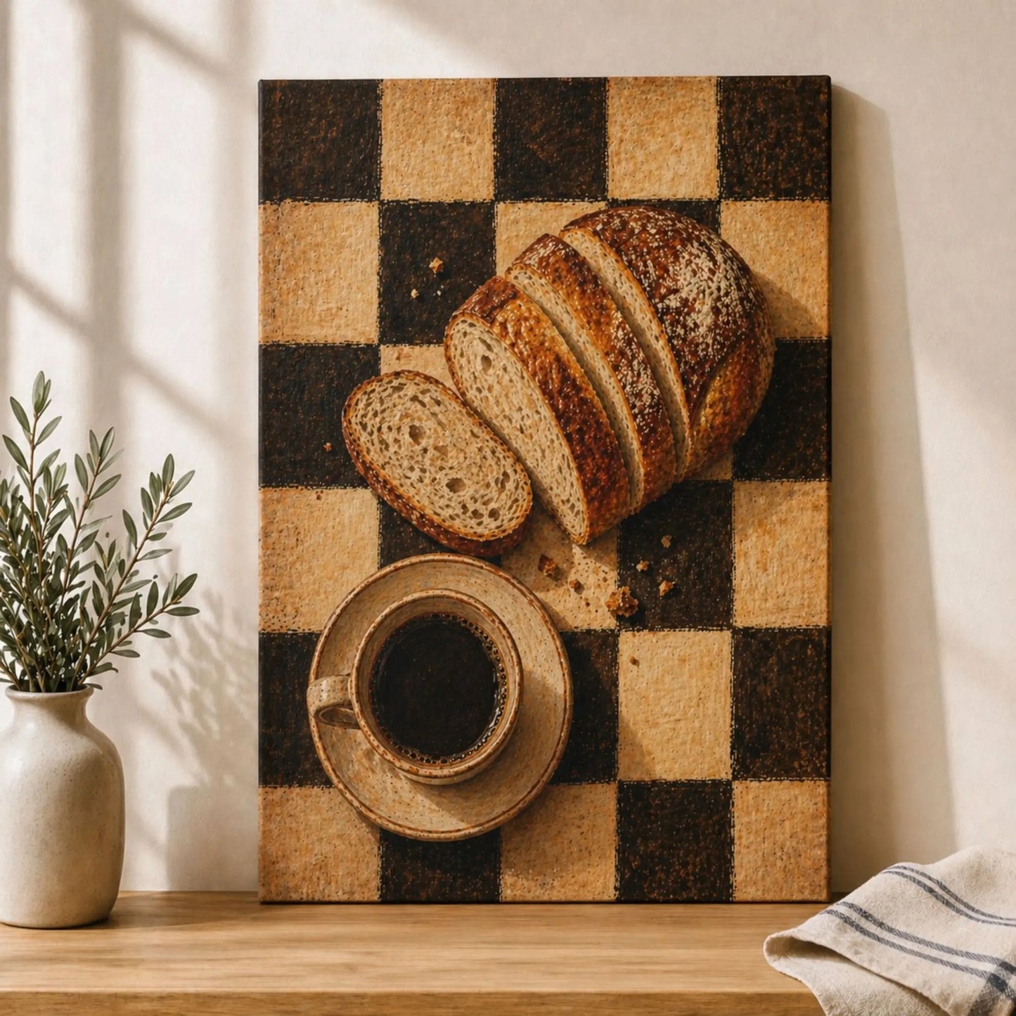 Bread & Morning Coffee | Kitchen Wall Art Canvas