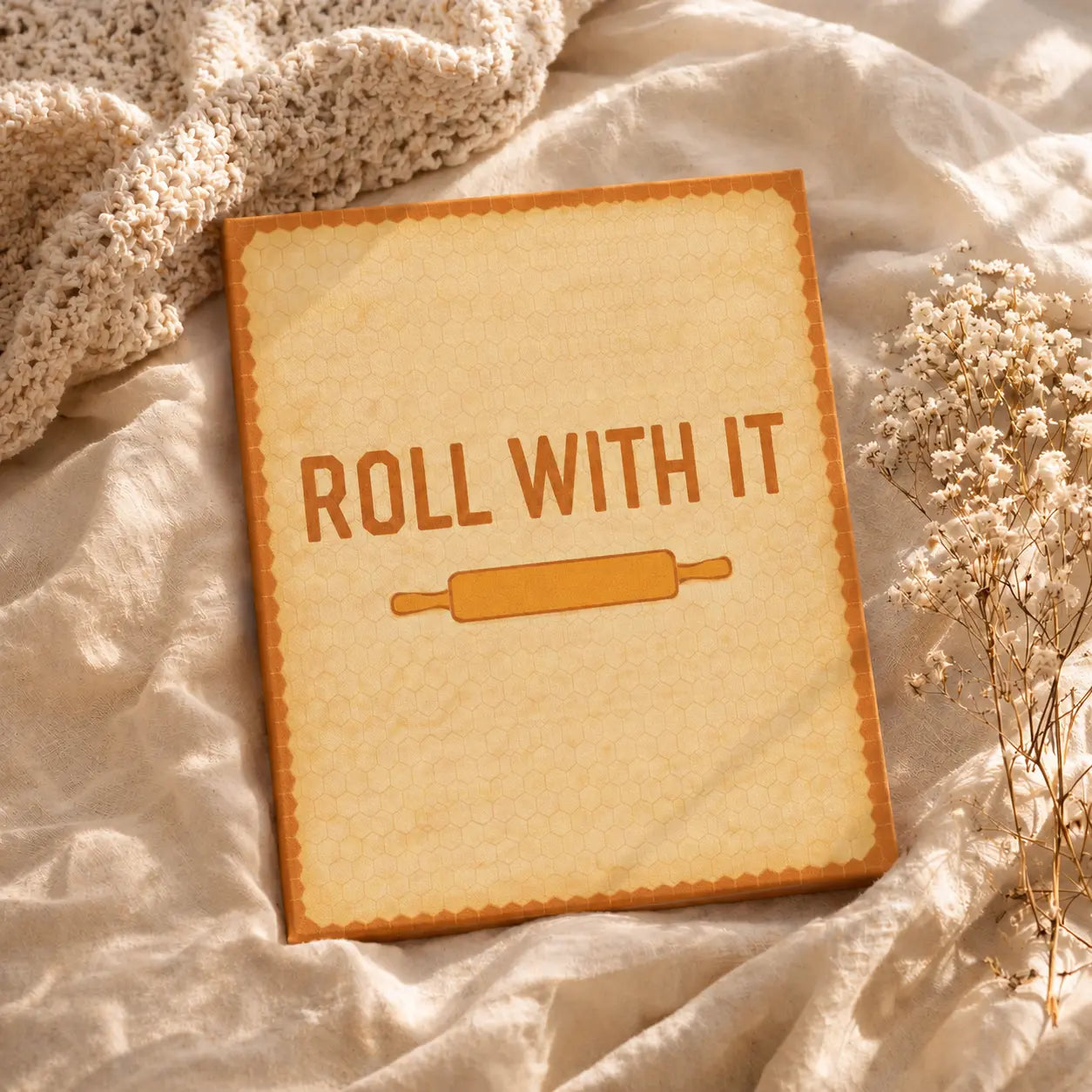 Roll With It | Motivational Kitchen Wall Art Canvas