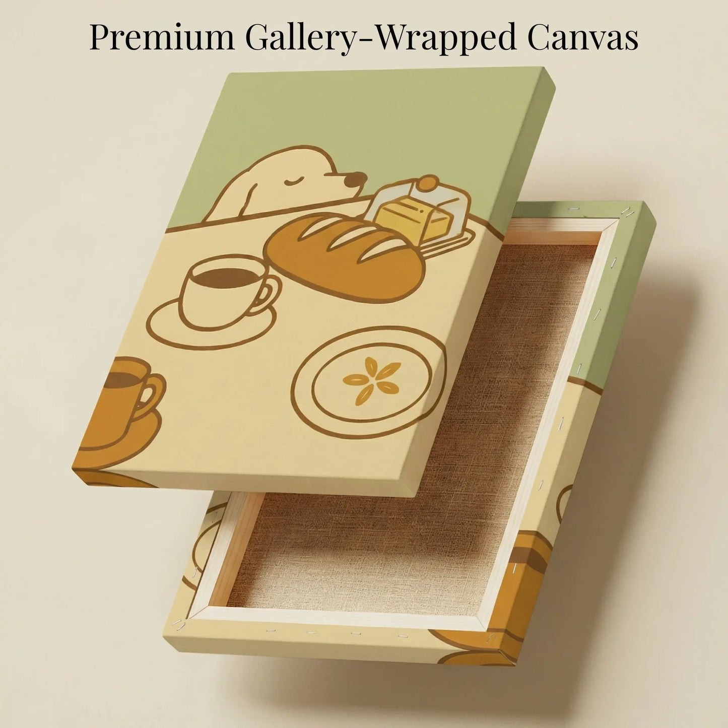 Slow Mornings Start Here | Kitchen Wall Art Canvas