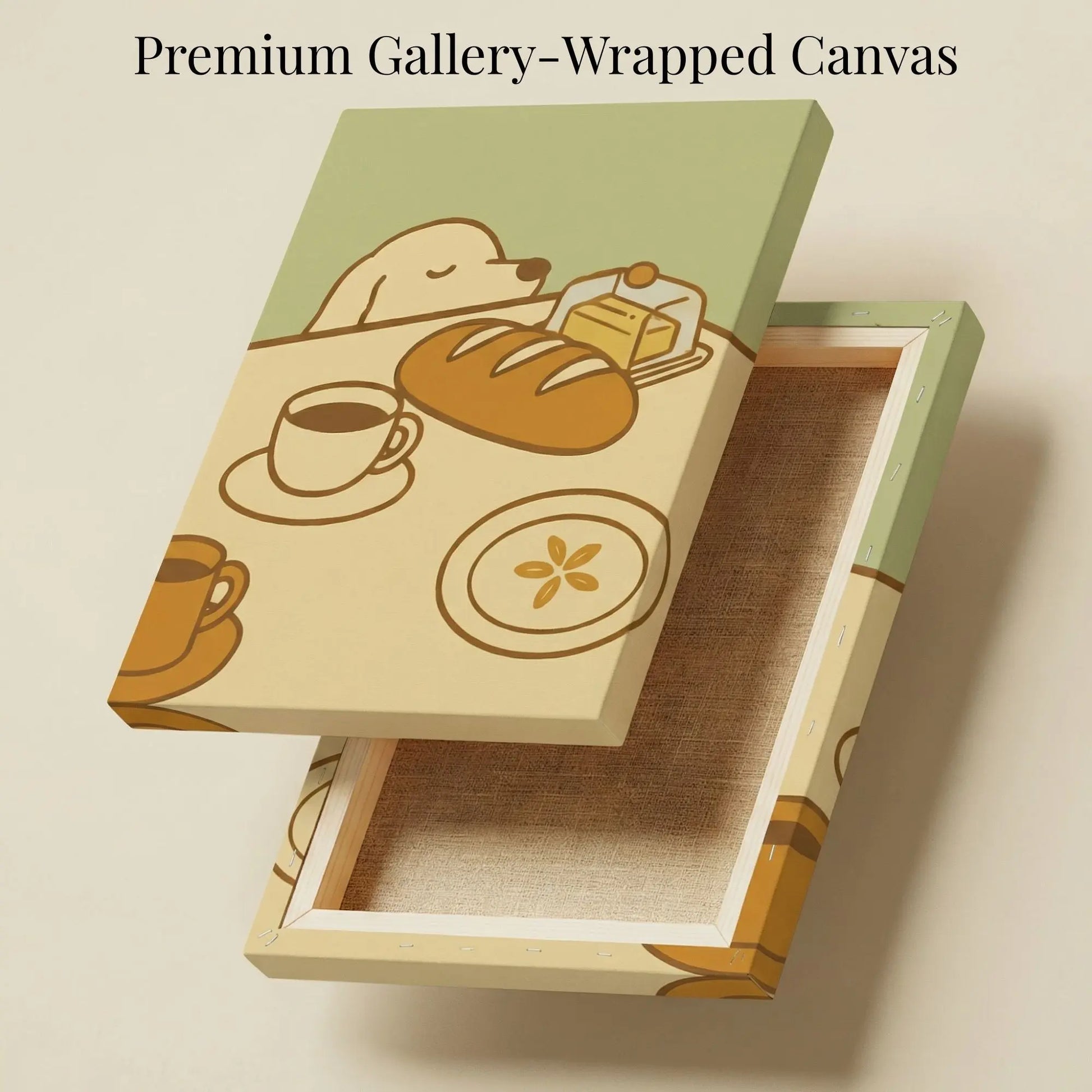 Slow Mornings Start Here | Kitchen Wall Art Canvas