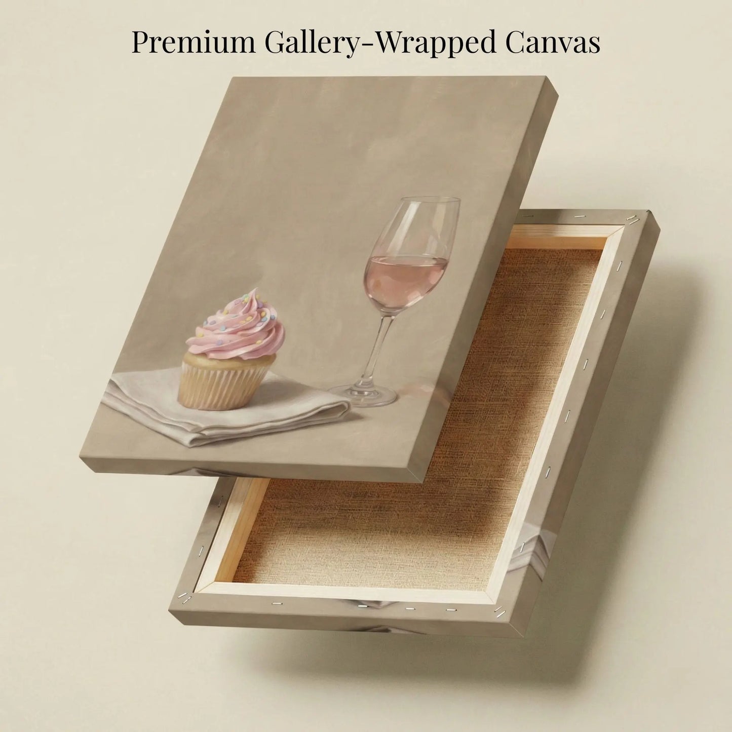 Soft Frosting, Slow Sips | Kitchen Wall Art Canvas