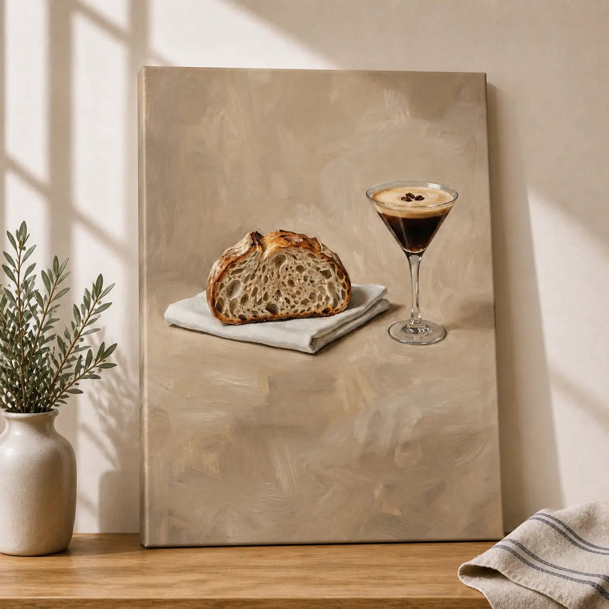 Sourdough & Espresso | Kitchen Wall Art Canvas