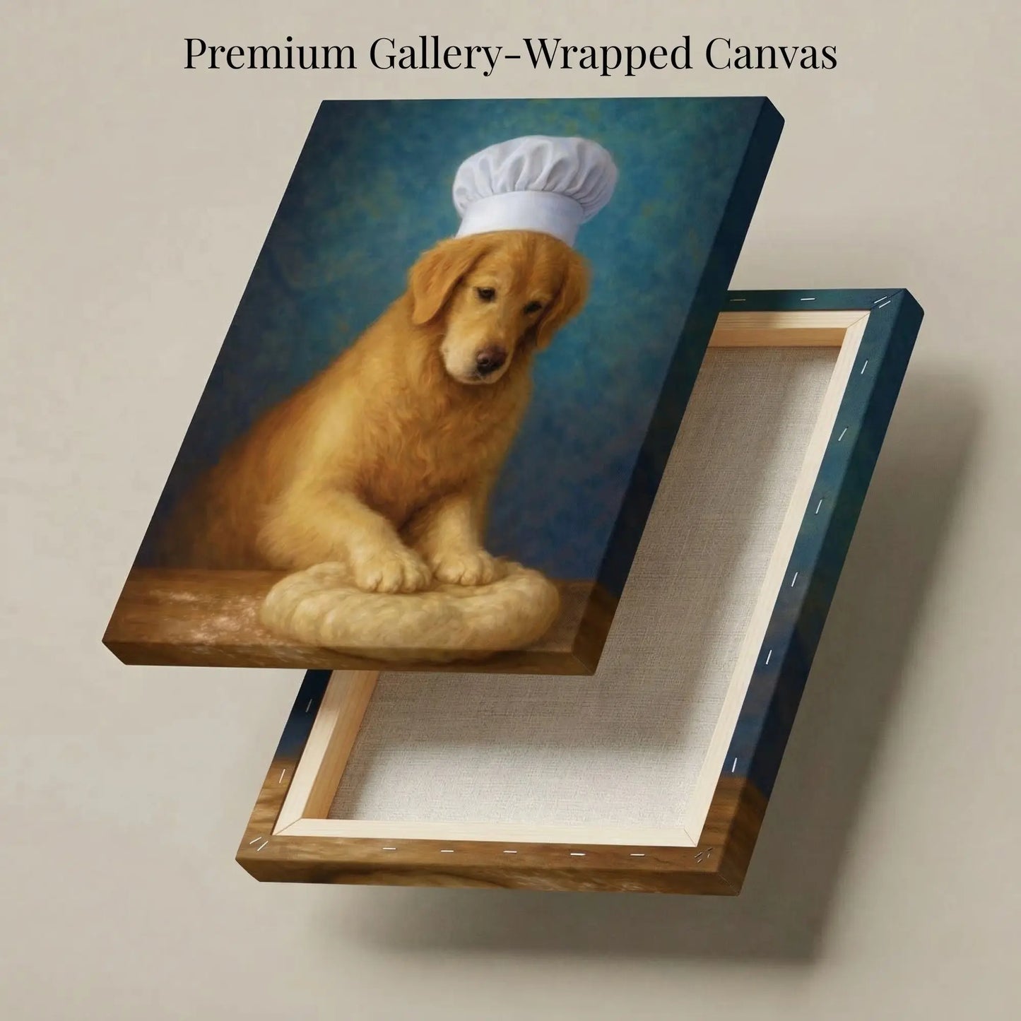 Golden Baker | Kitchen Wall Art Canvas