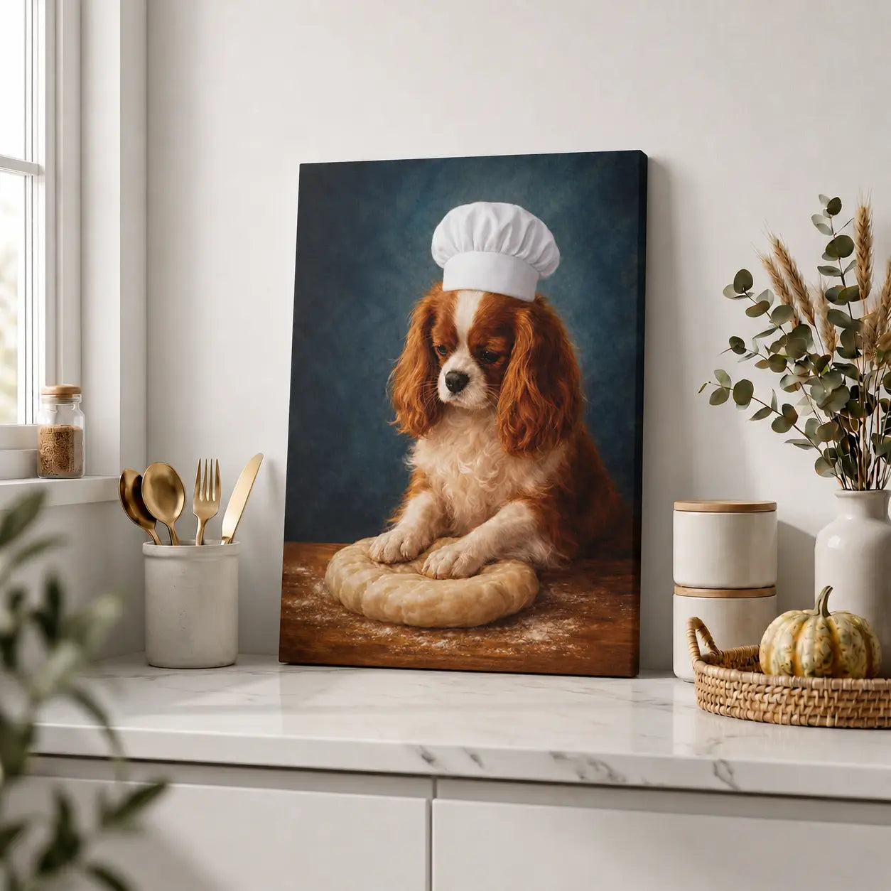 Little Cavalier Baker | Kitchen Wall Art Canvas