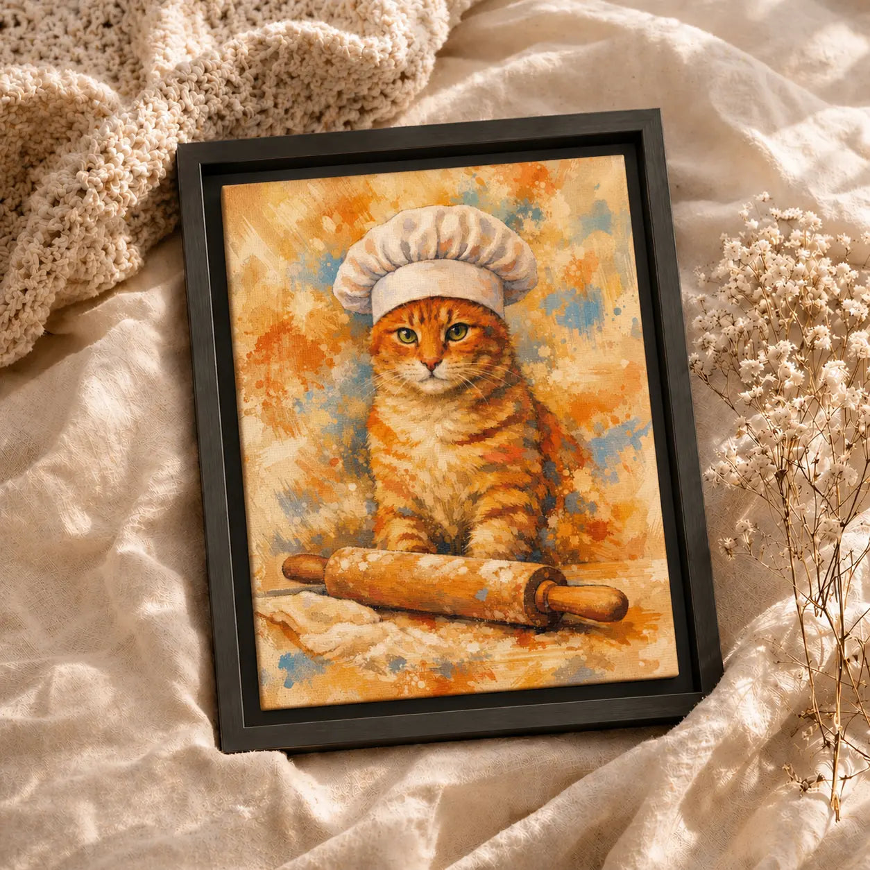 Tabby Baker | Framed Kitchen Wall Art Canvas
