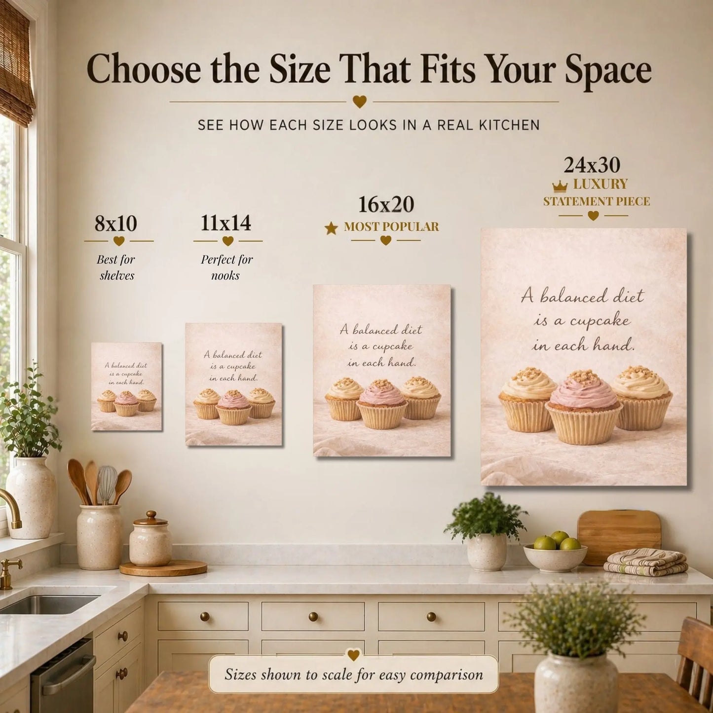 Croissant-Loving Tabby | Kitchen Wall Art Canvas