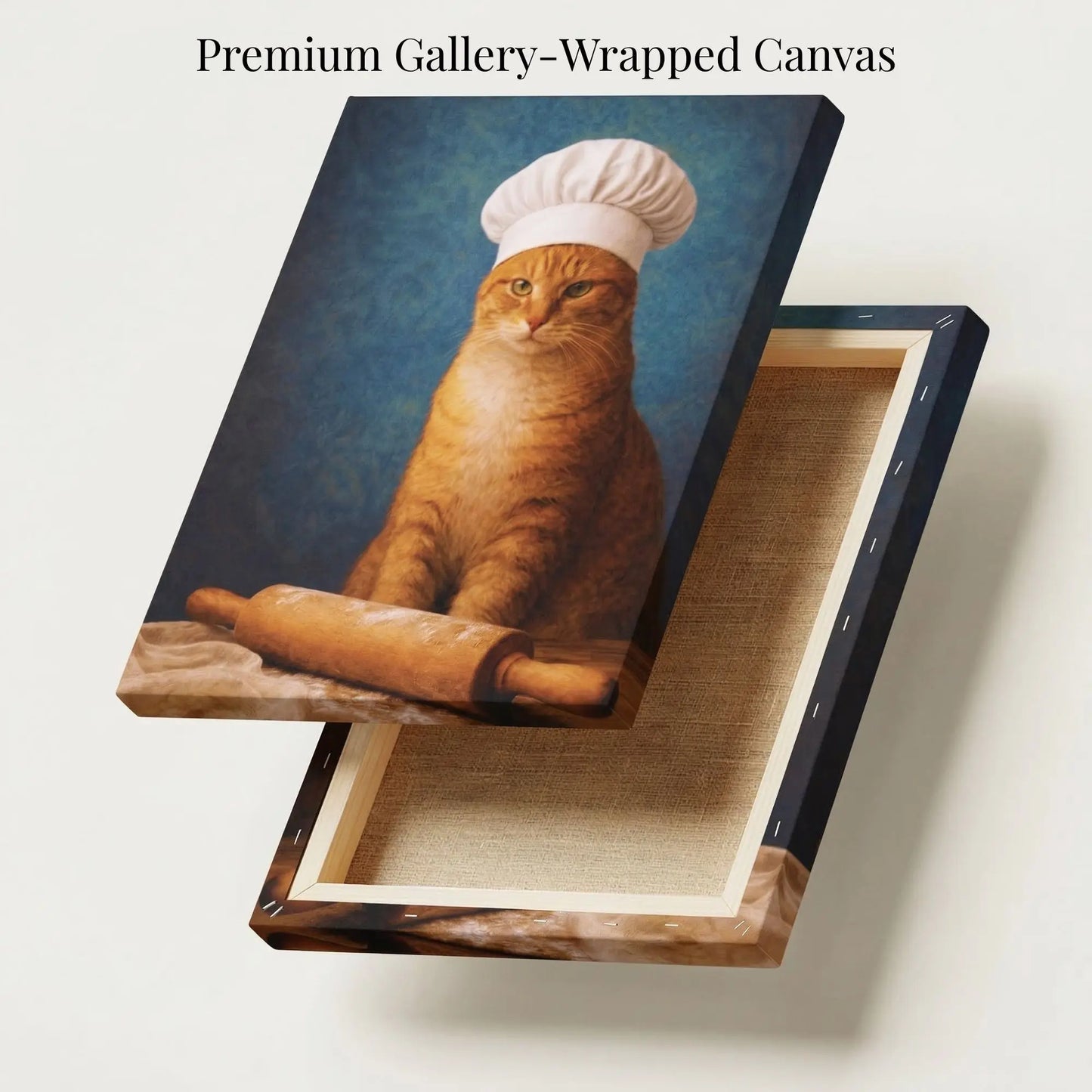 Ginger Cat Baker | Kitchen Wall Art Canvas