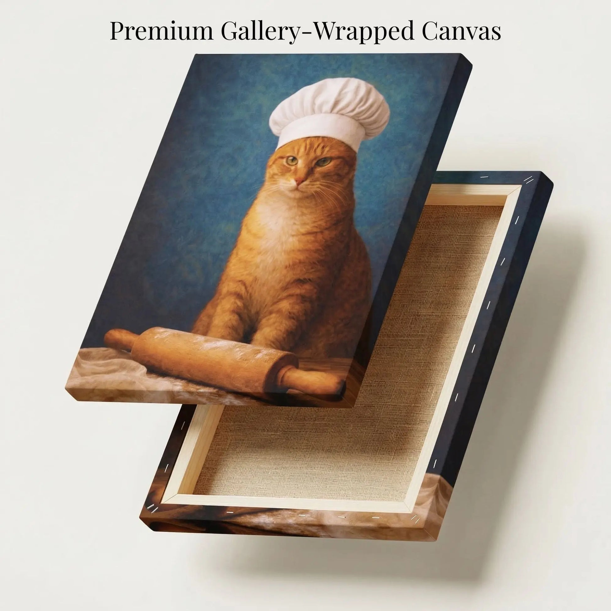 Ginger Cat Baker | Kitchen Wall Art Canvas