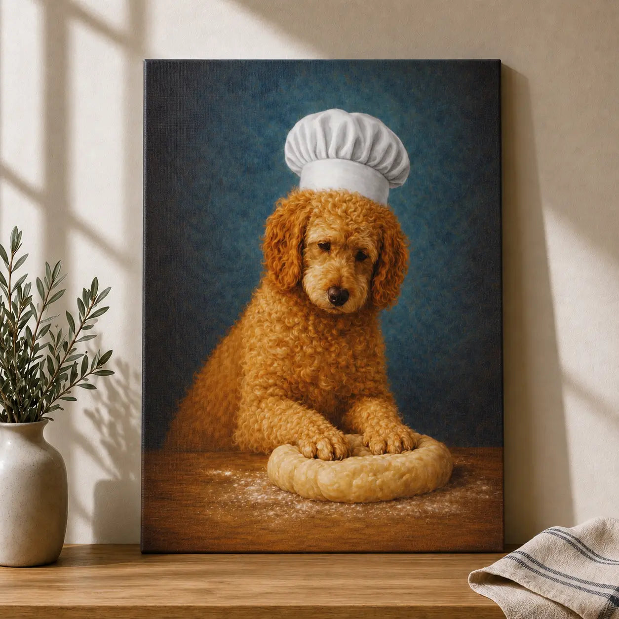 Goldendoodle Baker | Kitchen Wall Art Canvas