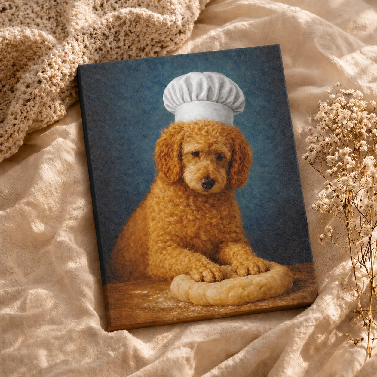 Goldendoodle Baker | Kitchen Wall Art Canvas