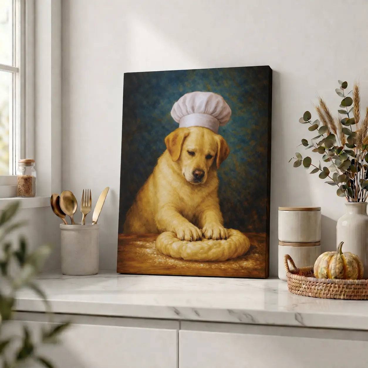 Labrador Baker | Kitchen Wall Art Canvas
