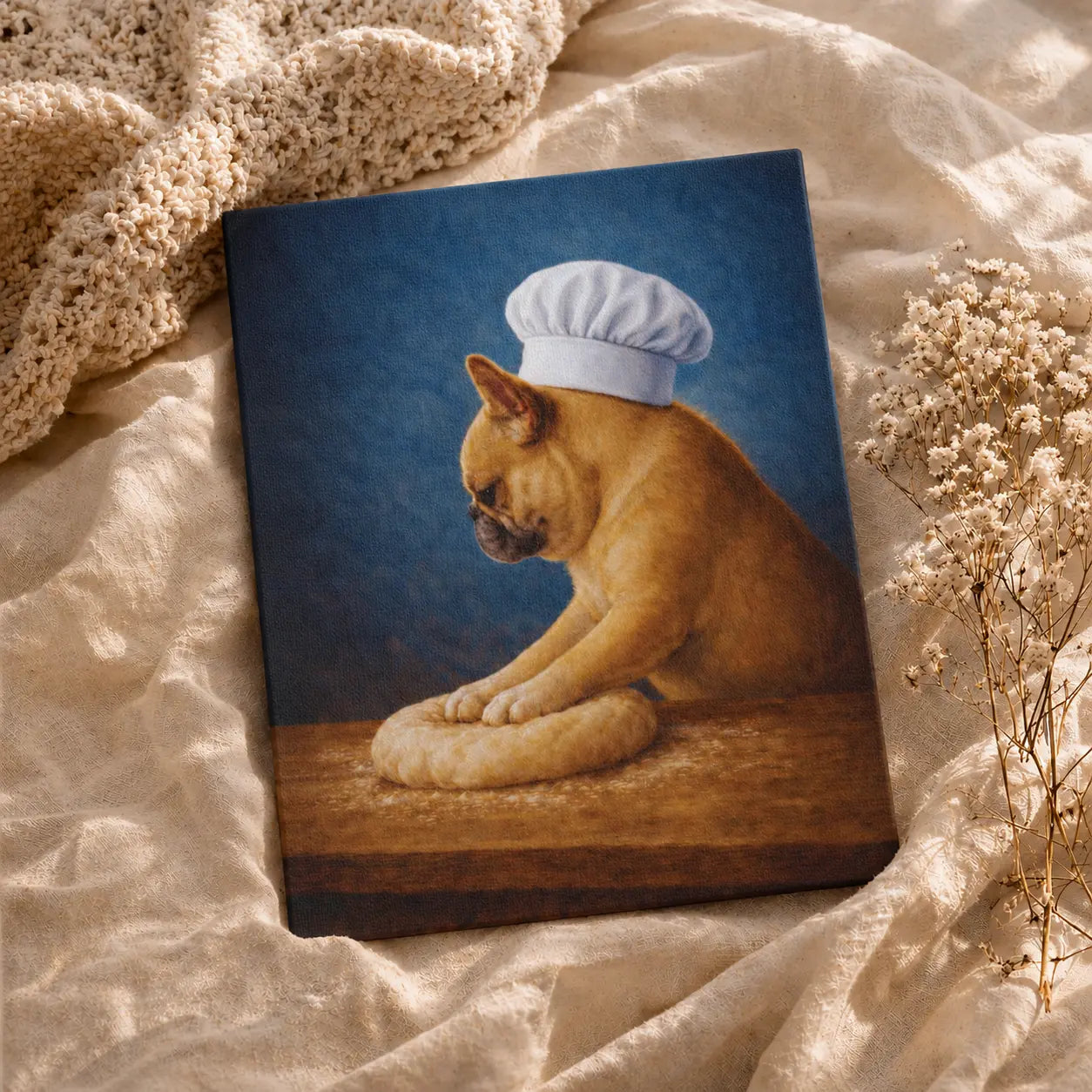 Little French Baker | Kitchen Wall Art Canvas