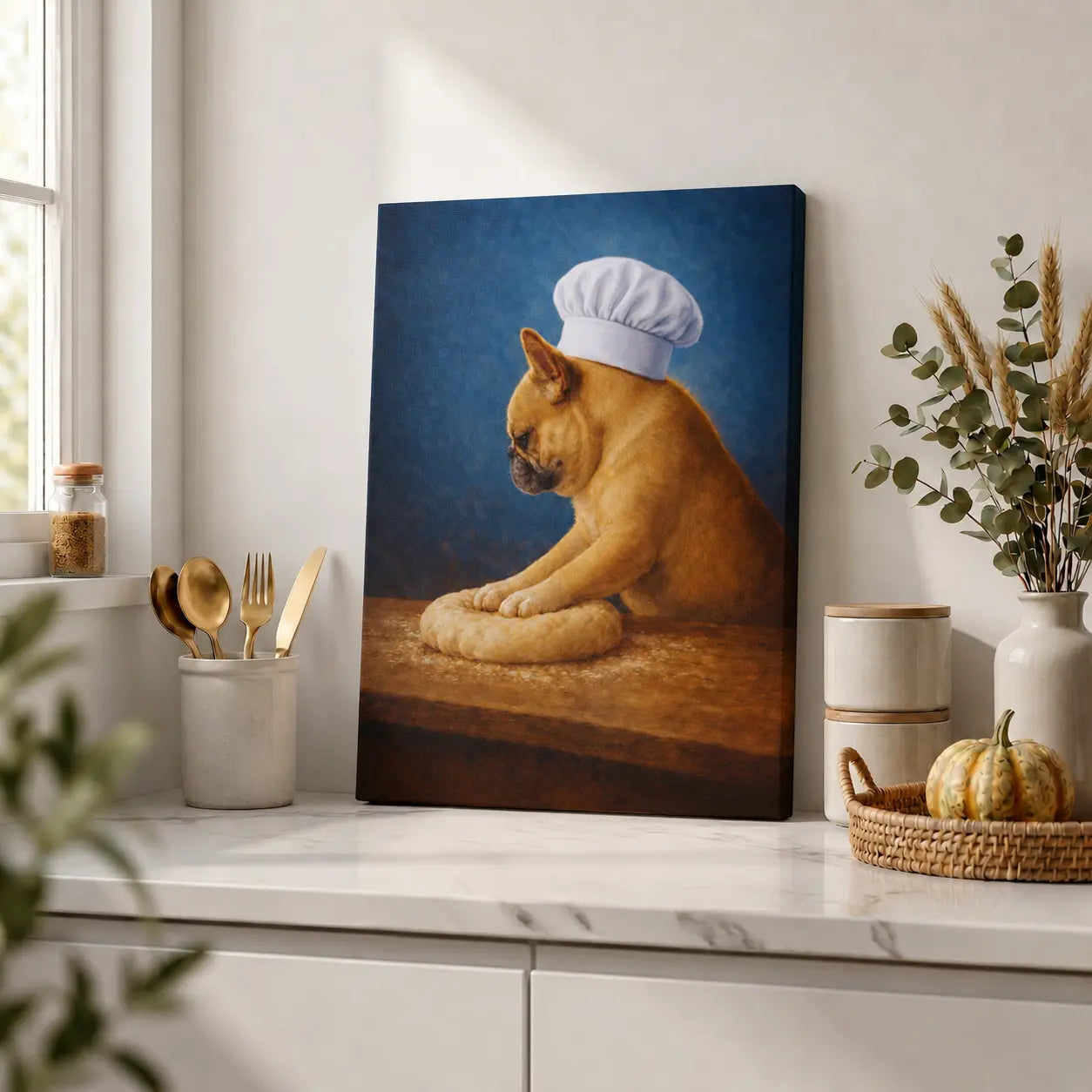 Little French Baker | Kitchen Wall Art Canvas