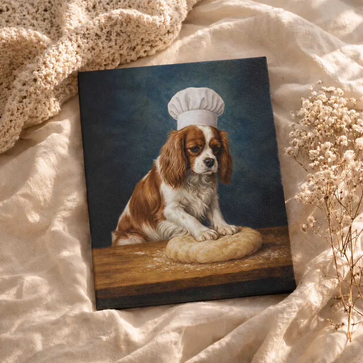 Little Spaniel Baker | Kitchen Wall Art Canvas