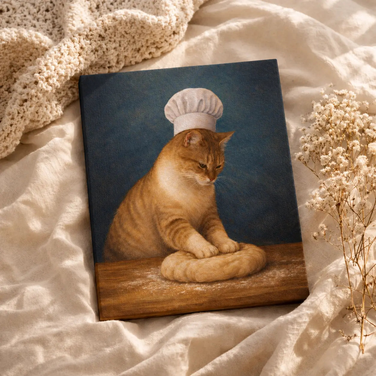 Patient Dough Watcher | Kitchen Wall Art Canvas