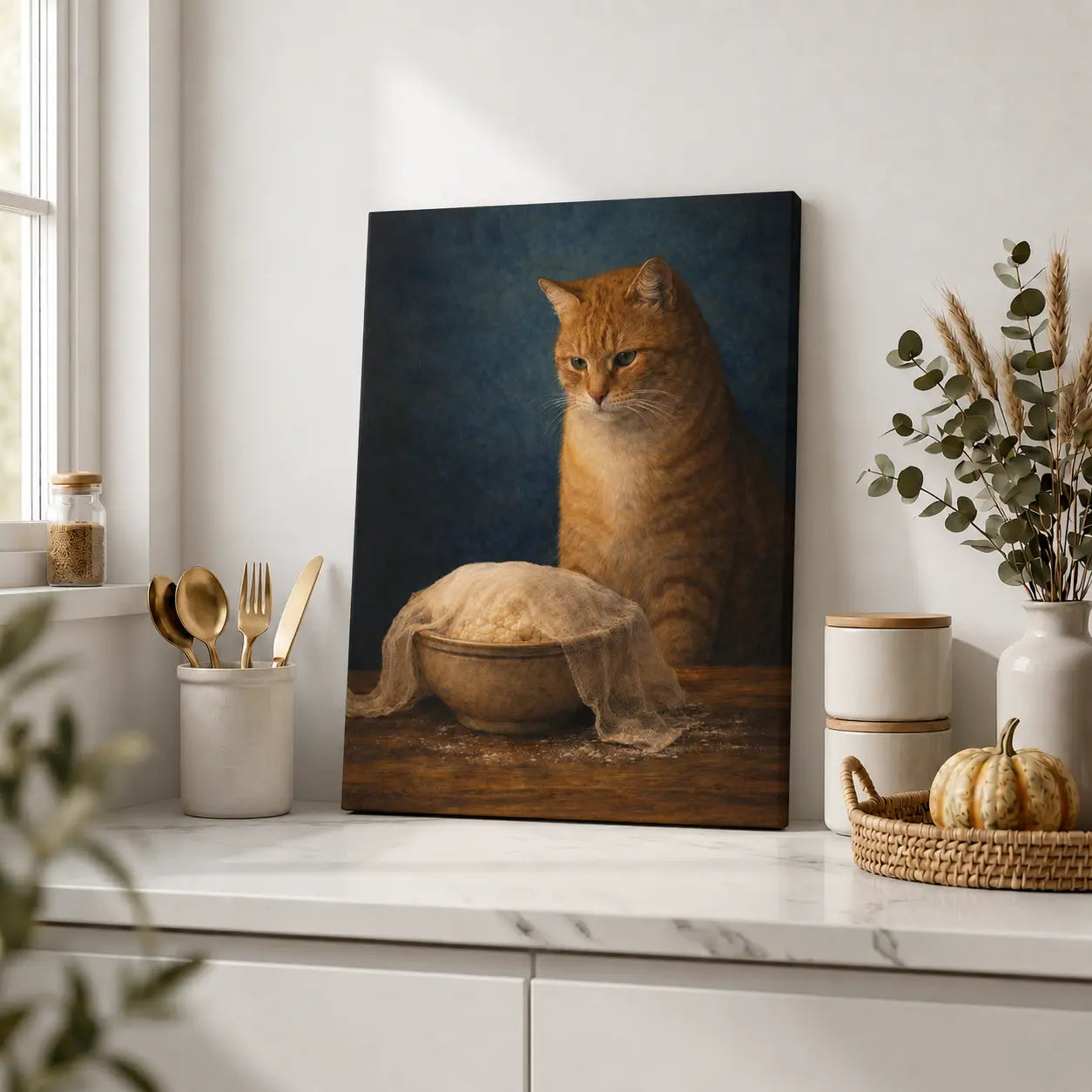 Patient Dough Watcher | Kitchen Wall Art Canvas