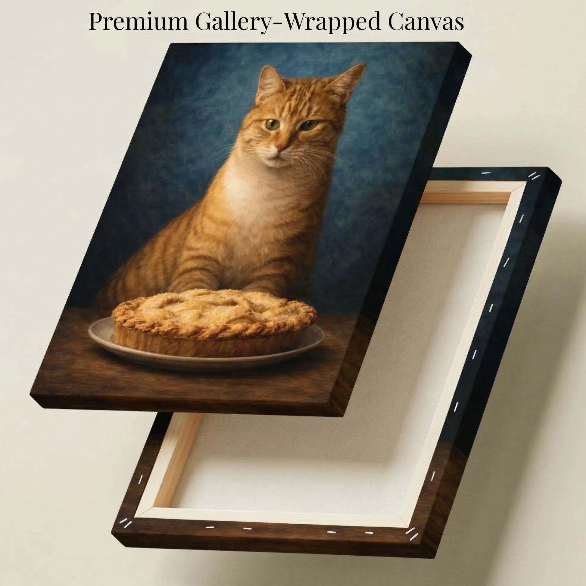 Pie-Loving Tabby | Kitchen Wall Art Canvas