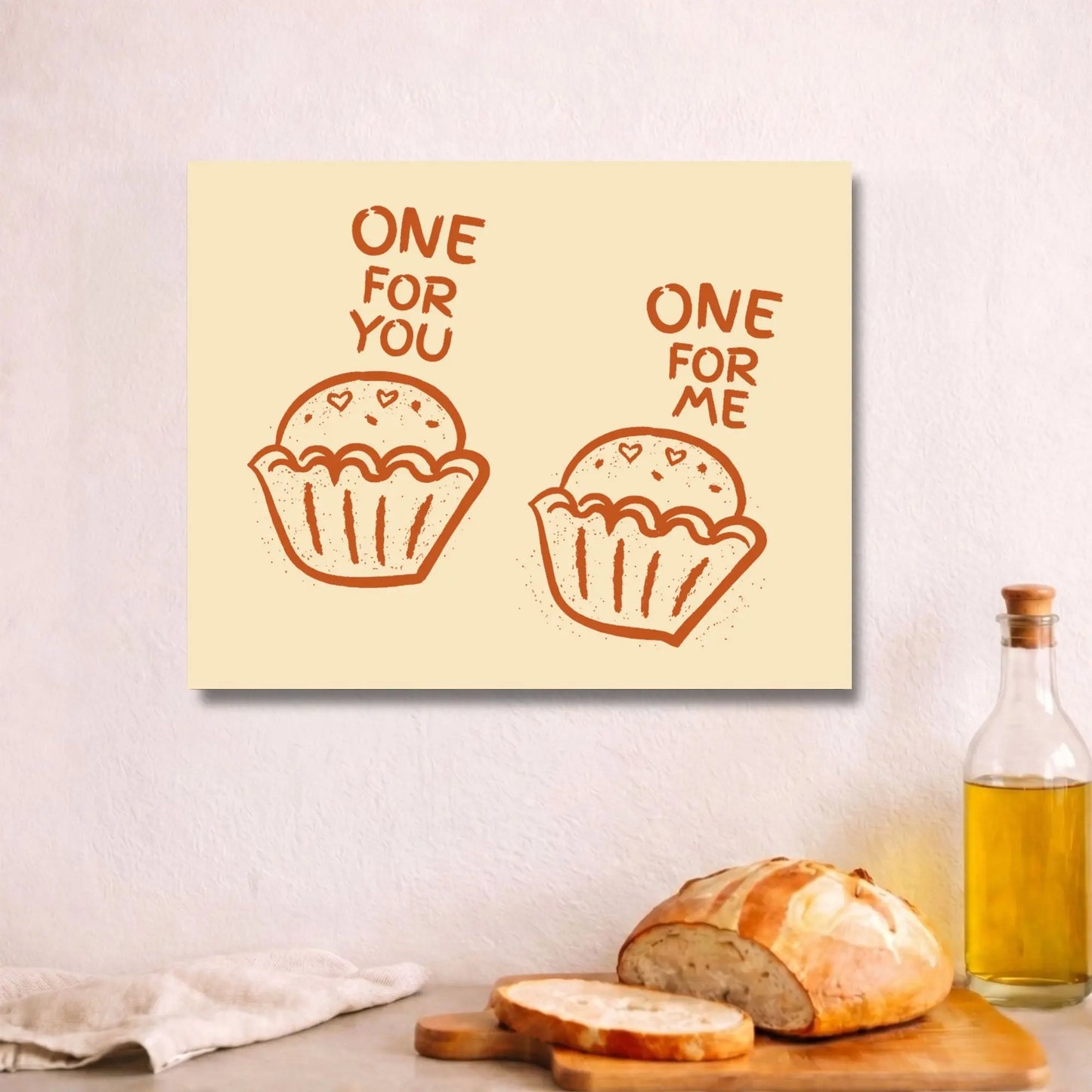 One for You One for Me | Kitchen Wall Art Canvas