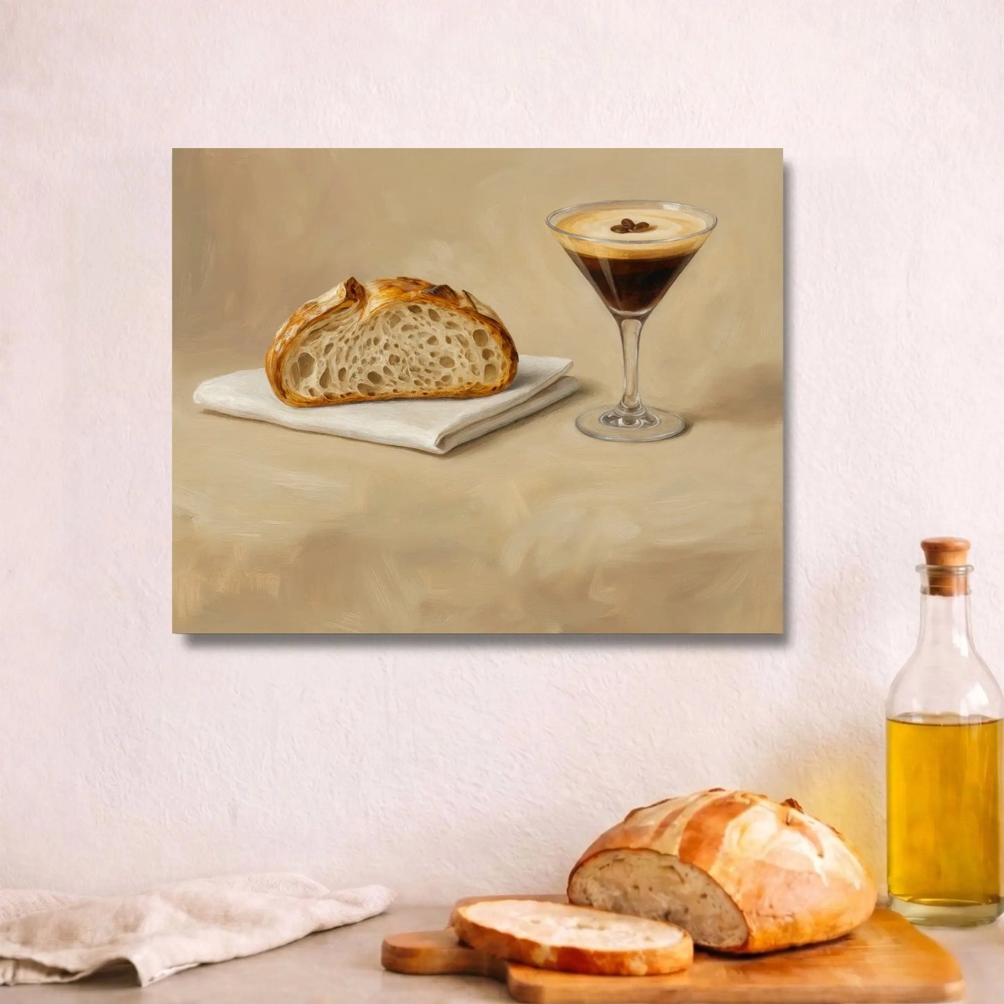 Sourdough & Espresso | Kitchen Wall Art Canvas