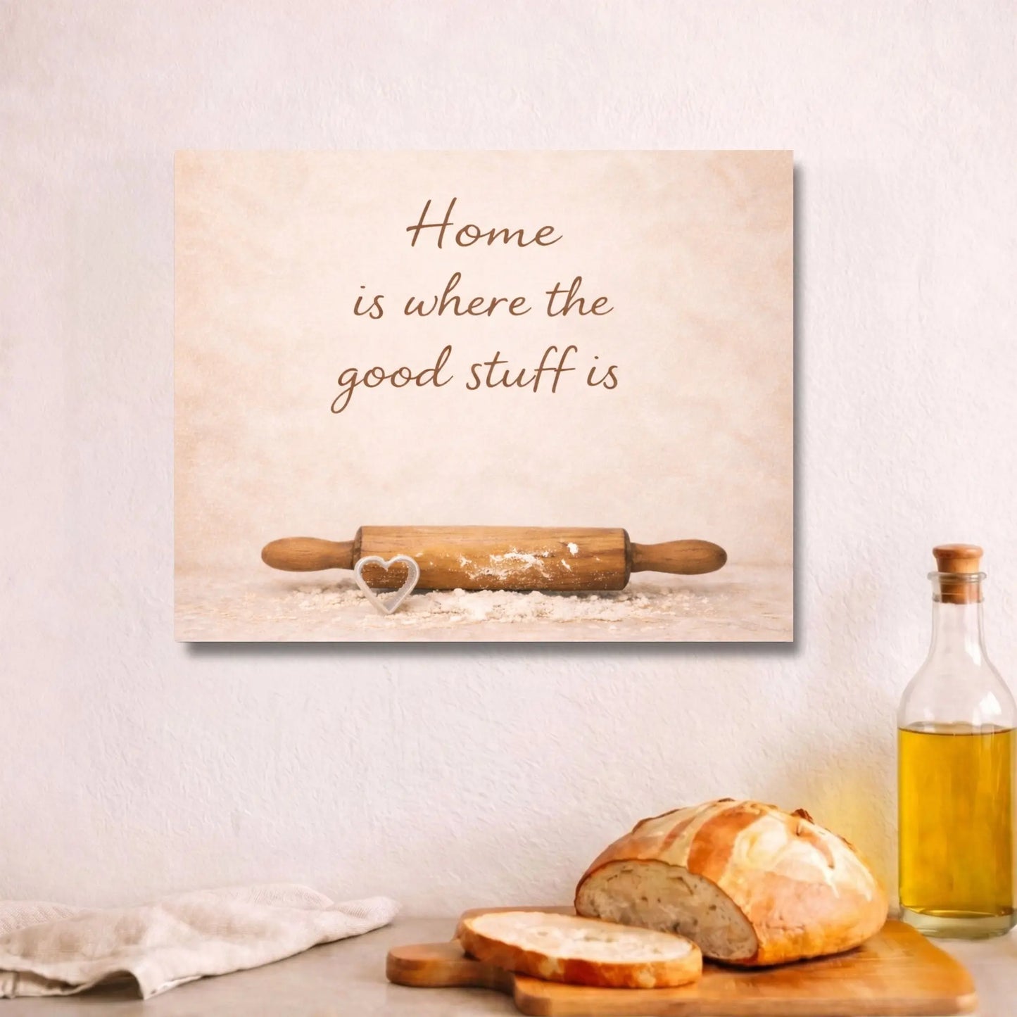 Home Is Where the Good Stuff Is | Kitchen Wall Art Canvas