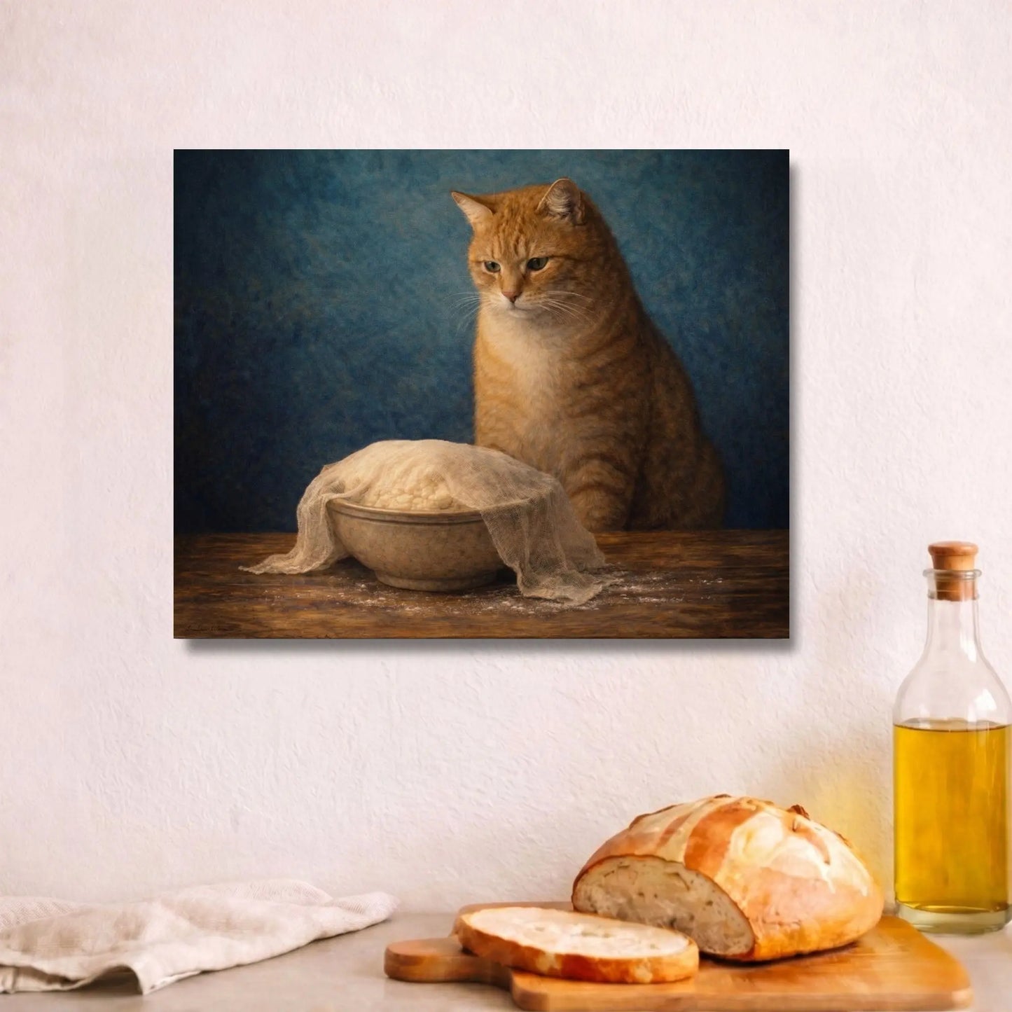 Patient Dough Watcher | Kitchen Wall Art Canvas