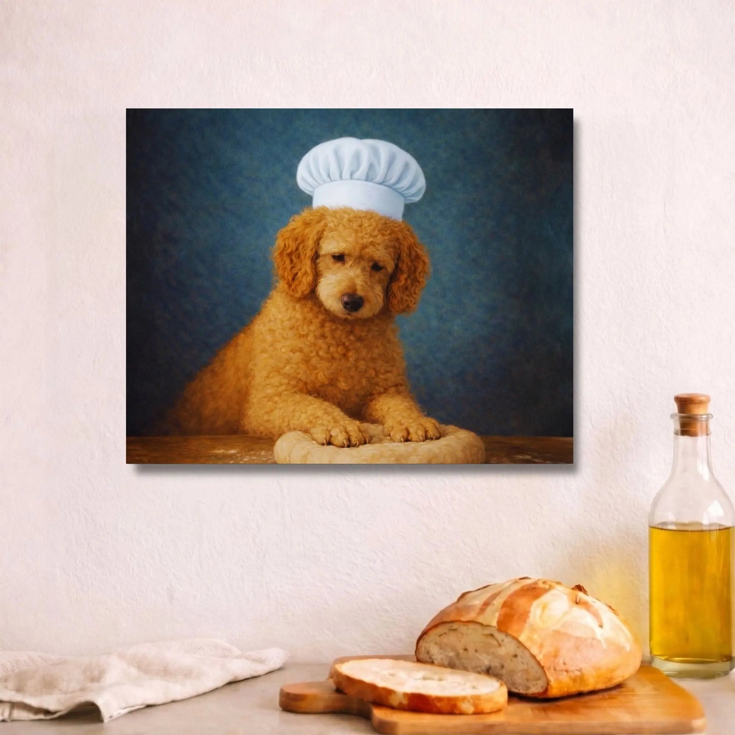Goldendoodle Baker | Kitchen Wall Art Canvas