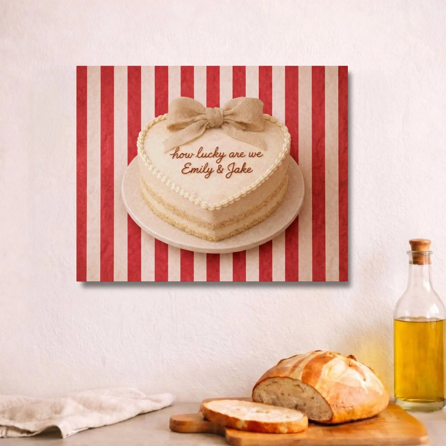 How Lucky Are We | Personalized Kitchen Wall Art Canvas