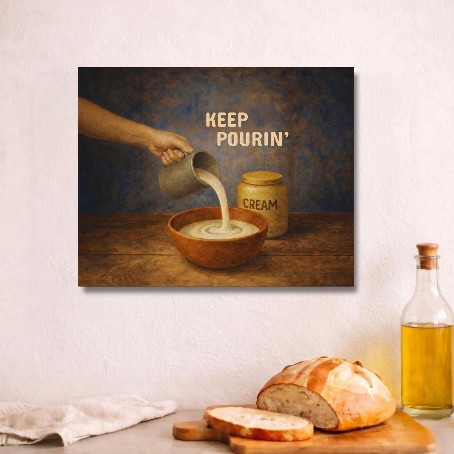 Keep Pourin’ | Kitchen Wall Art Canvas