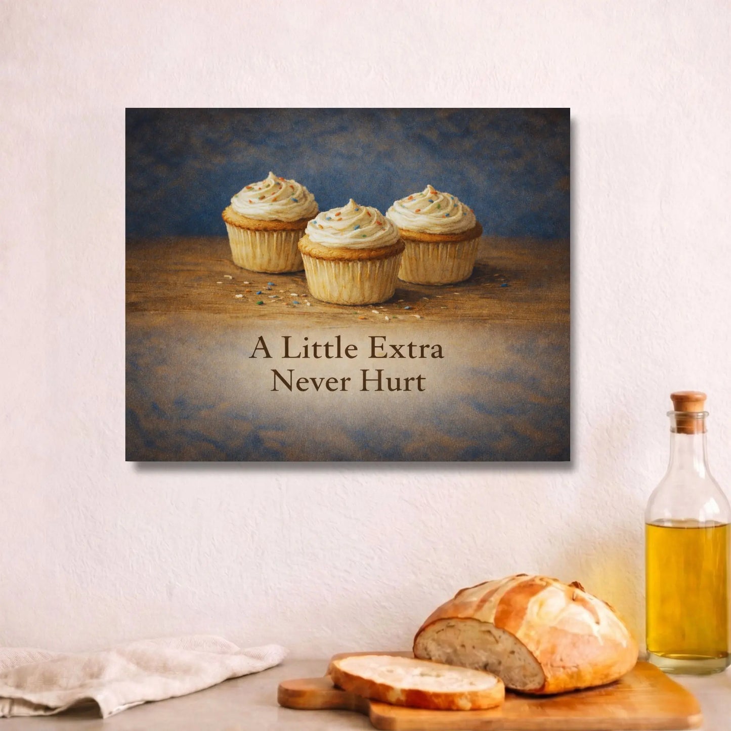 A Little Extra Never Hurt | Kitchen Wall Art Canvas