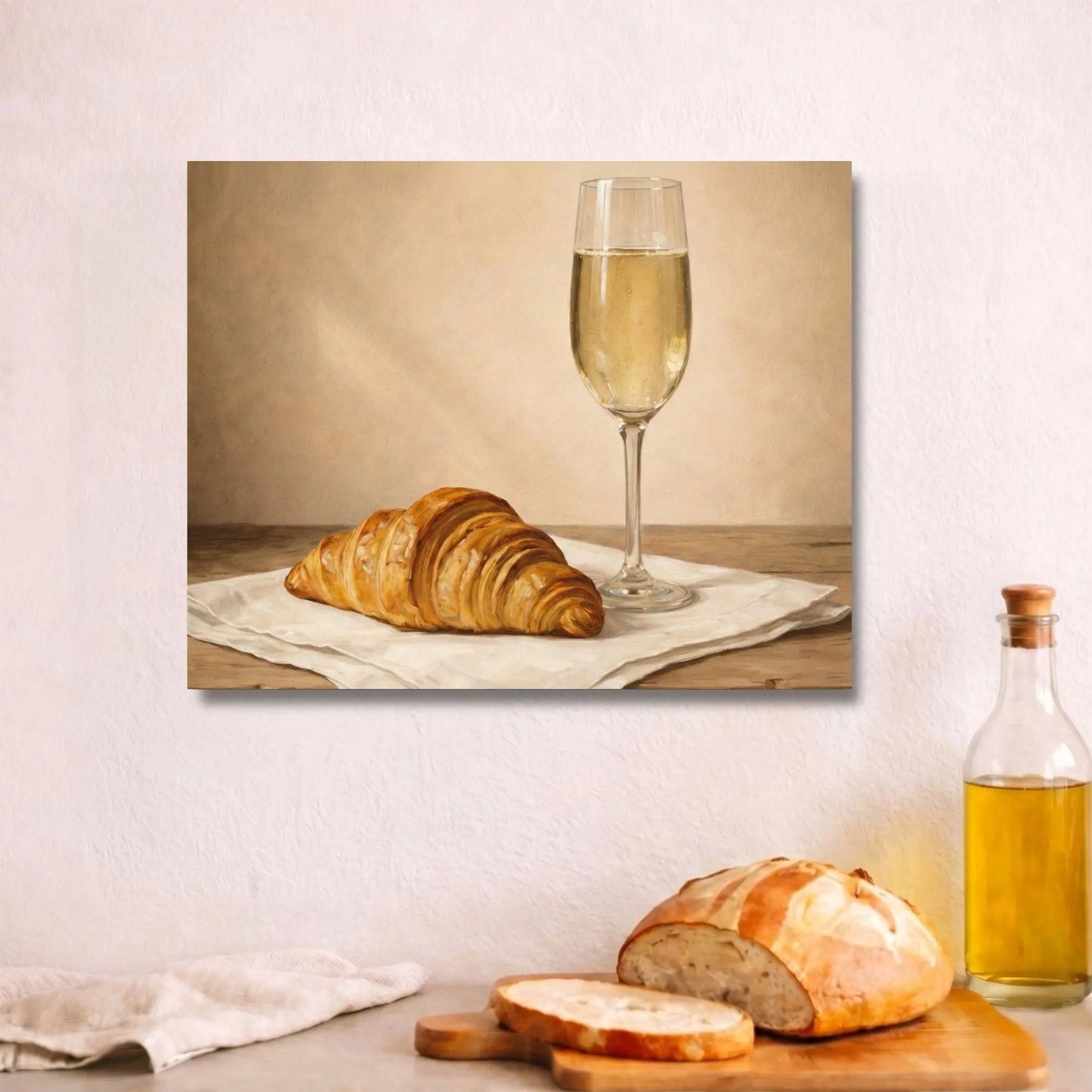 A Quiet Toast | Kitchen Wall Art Canvas