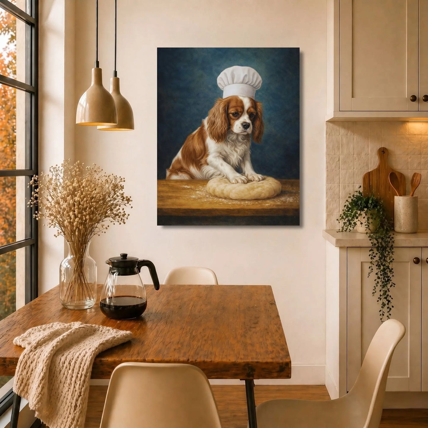 Little Spaniel Baker | Kitchen Wall Art Canvas