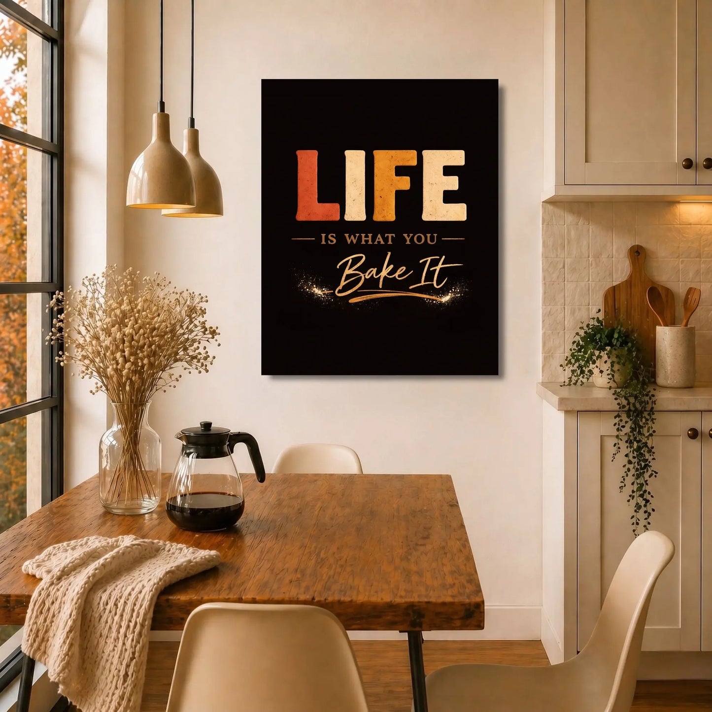 Life Is What You Bake It | Kitchen Wall Art Canvas