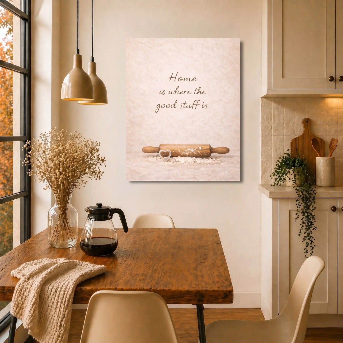 Home Is Where the Good Stuff Is | Kitchen Wall Art Canvas
