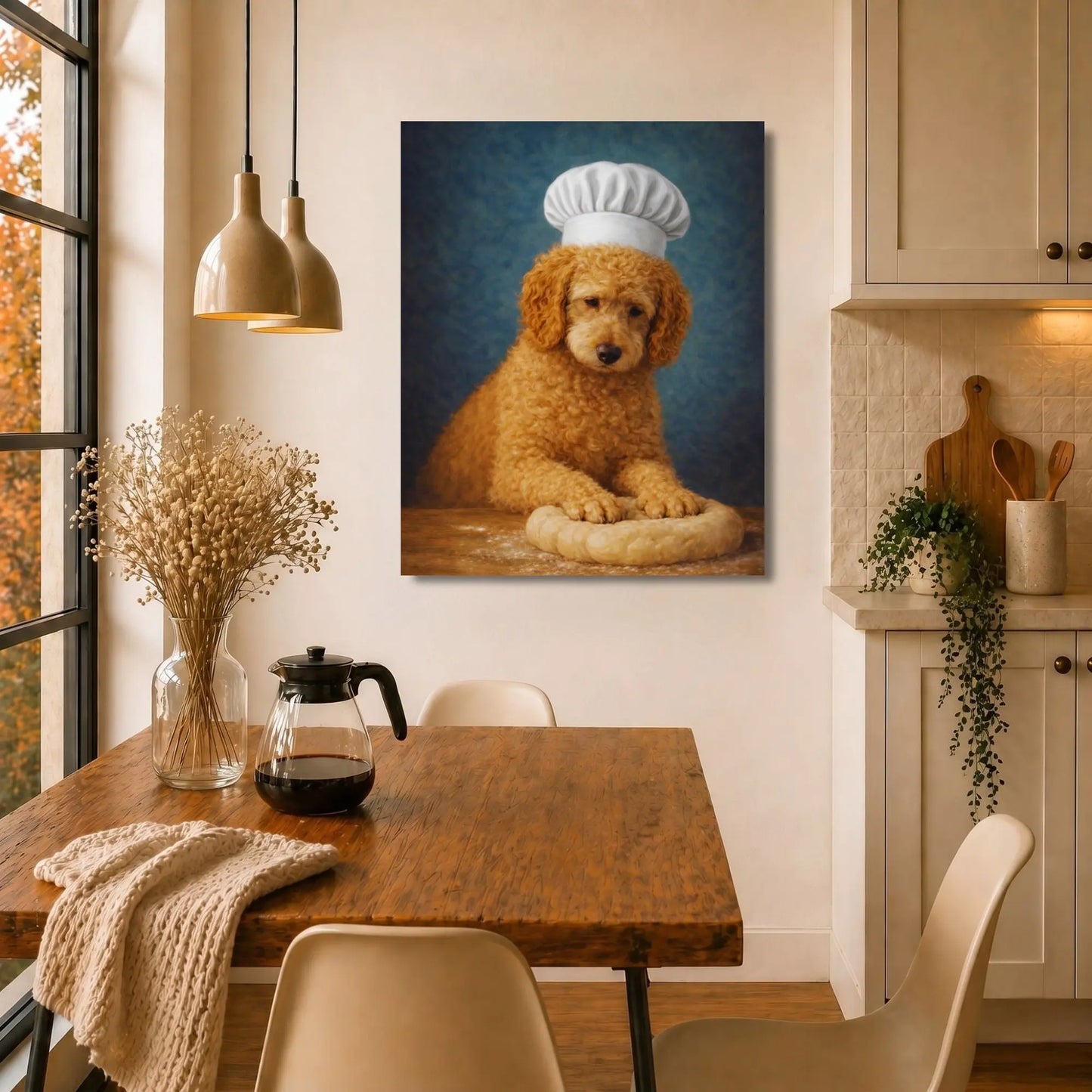Goldendoodle Baker | Kitchen Wall Art Canvas