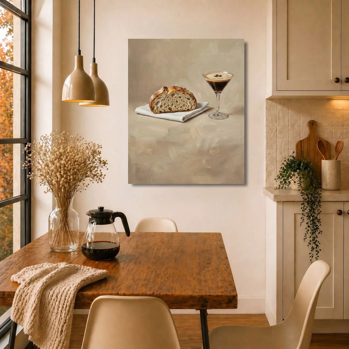Sourdough & Espresso | Kitchen Wall Art Canvas