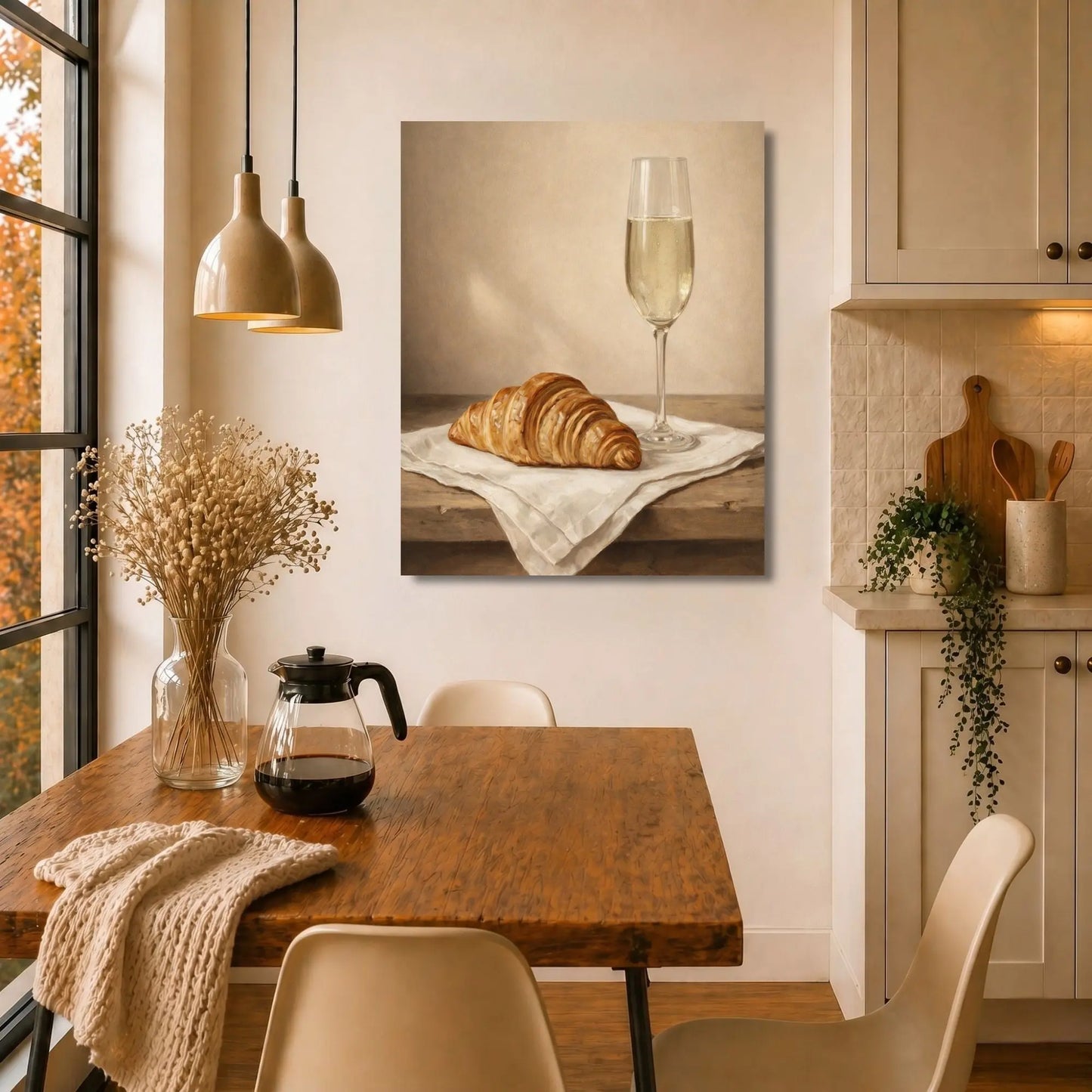 A Quiet Toast | Kitchen Wall Art Canvas
