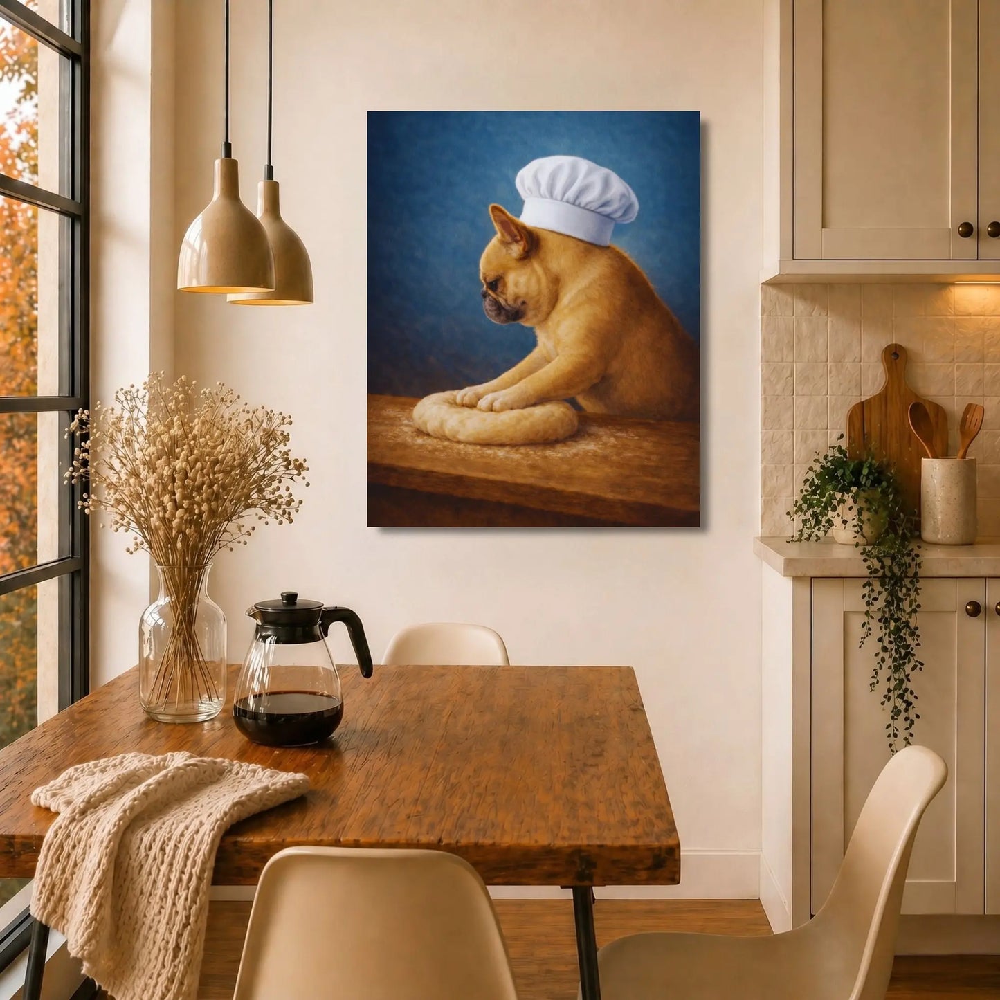 Little French Baker | Kitchen Wall Art Canvas