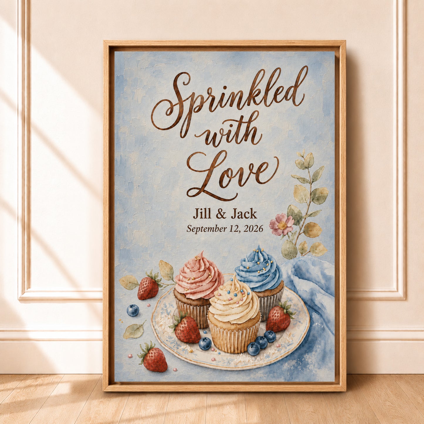 Sprinkled With Love | Framed Wedding Date Art