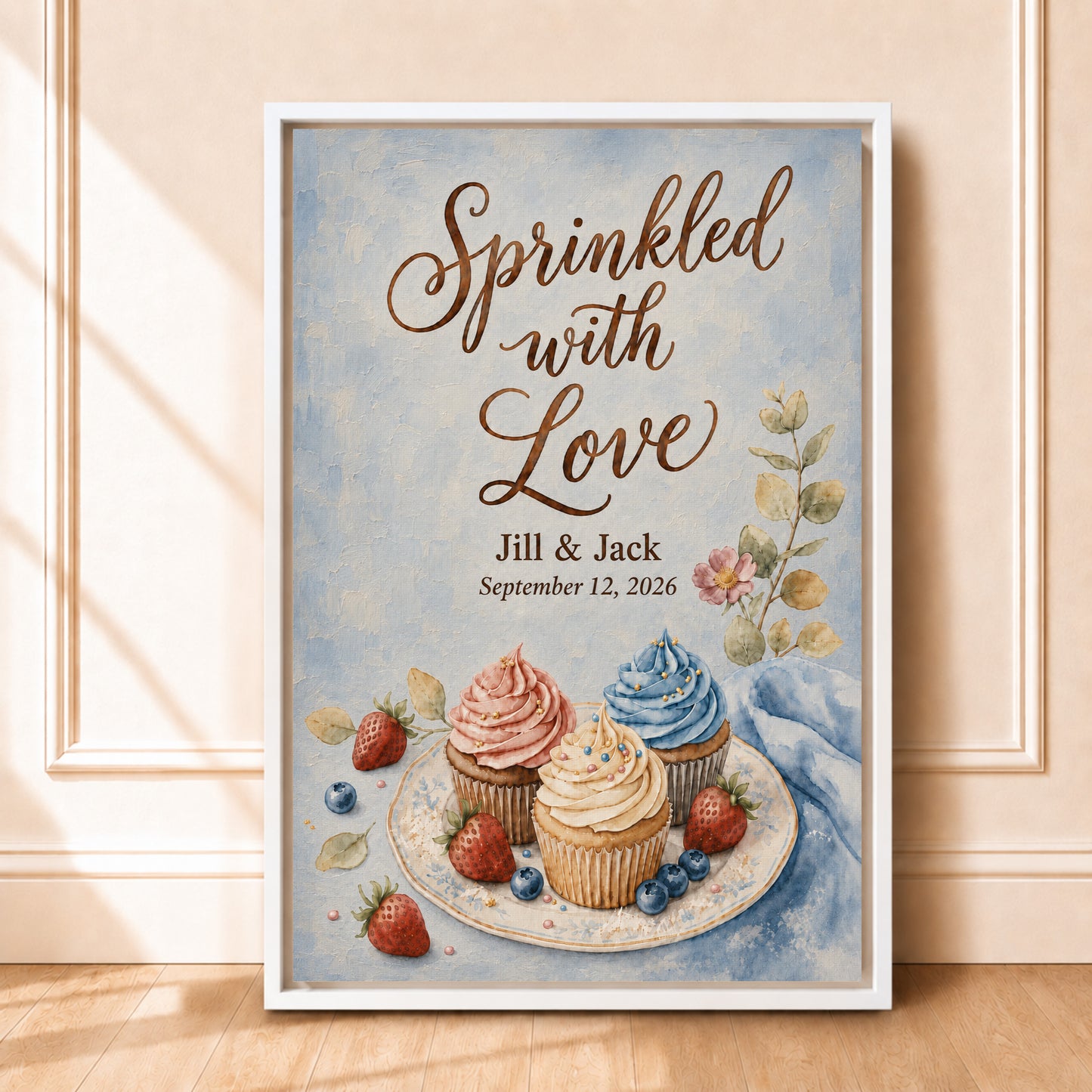Sprinkled With Love | Framed Wedding Date Art