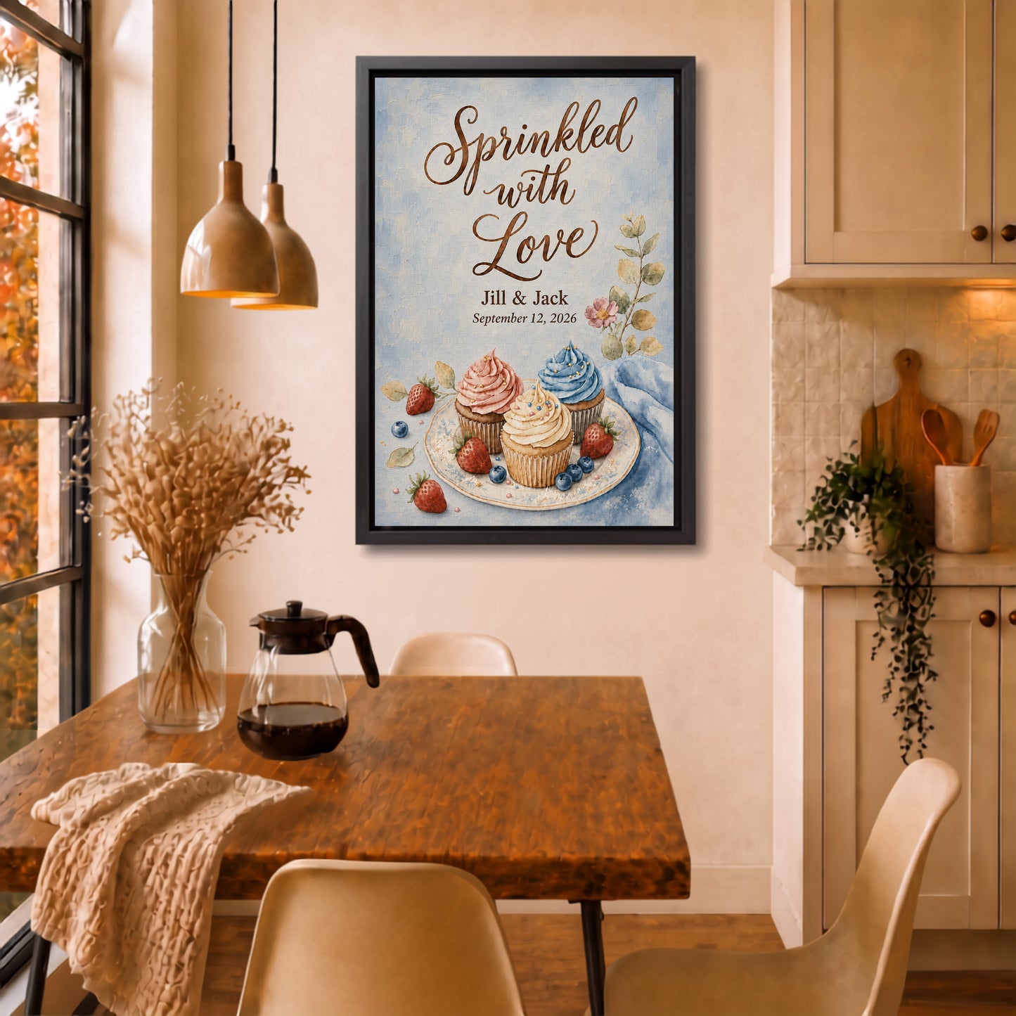 Sprinkled With Love | Framed Wedding Date Art