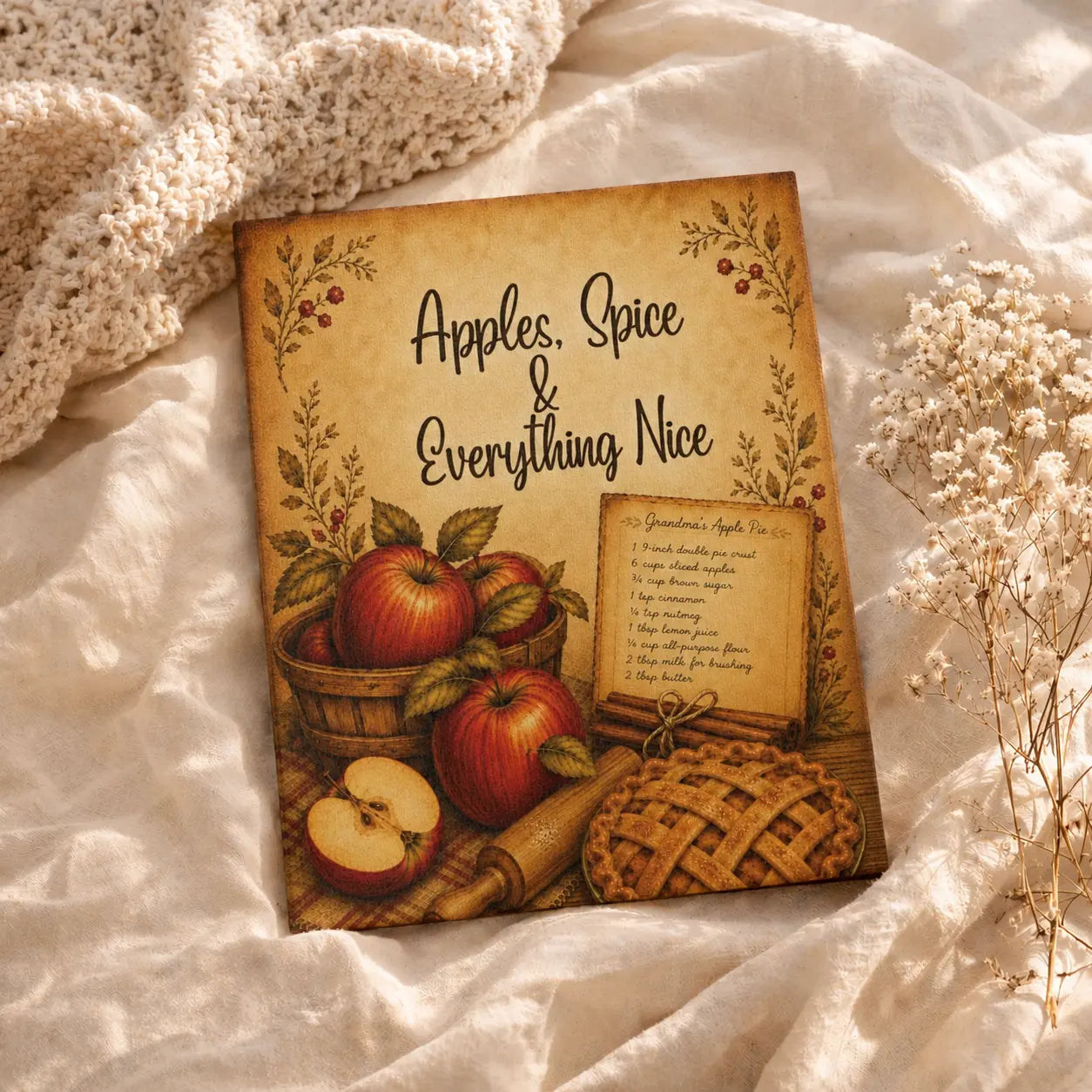Apples Spice Everything Nice | Kitchen Wall Art Canvas