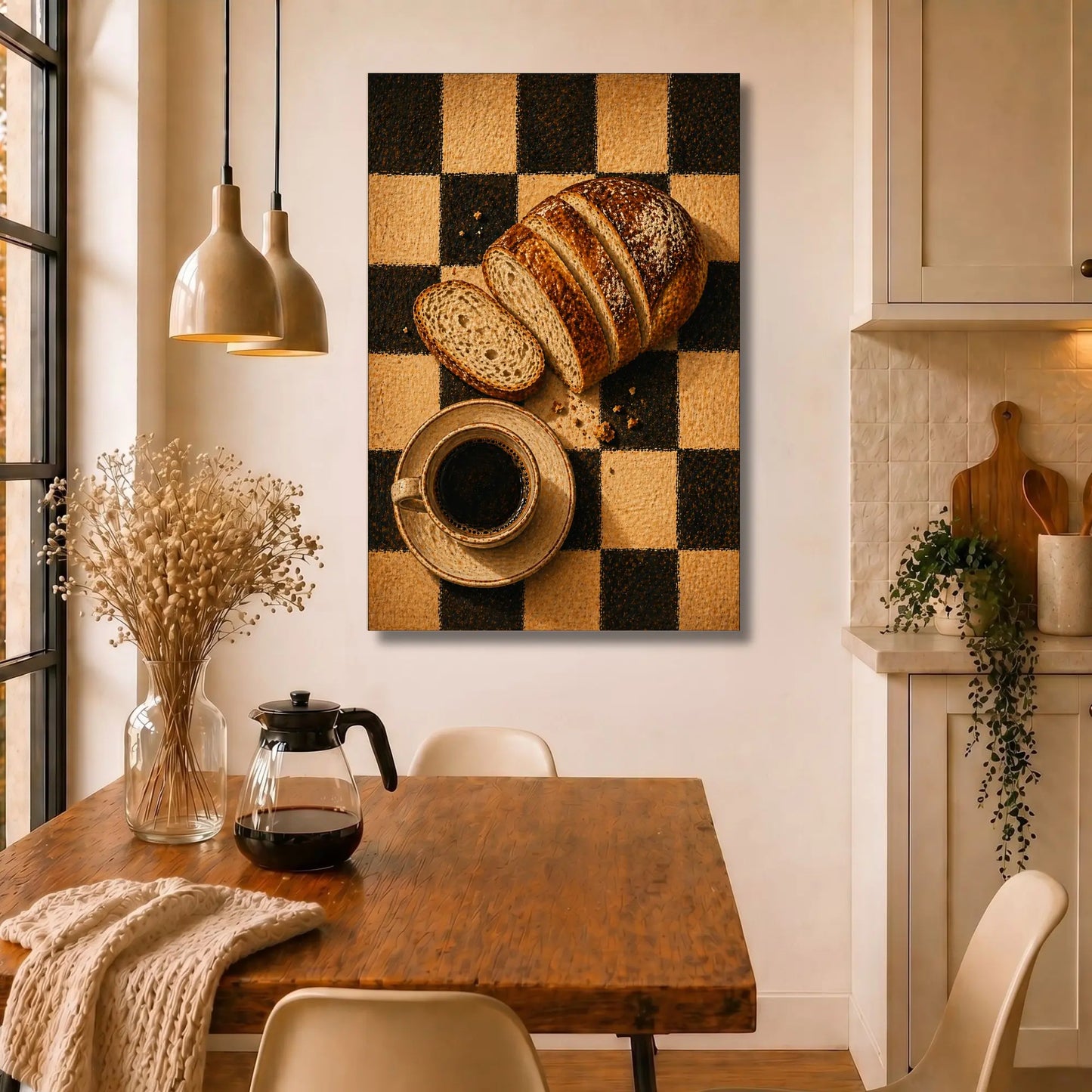 Bread & Morning Coffee | Kitchen Wall Art Canvas
