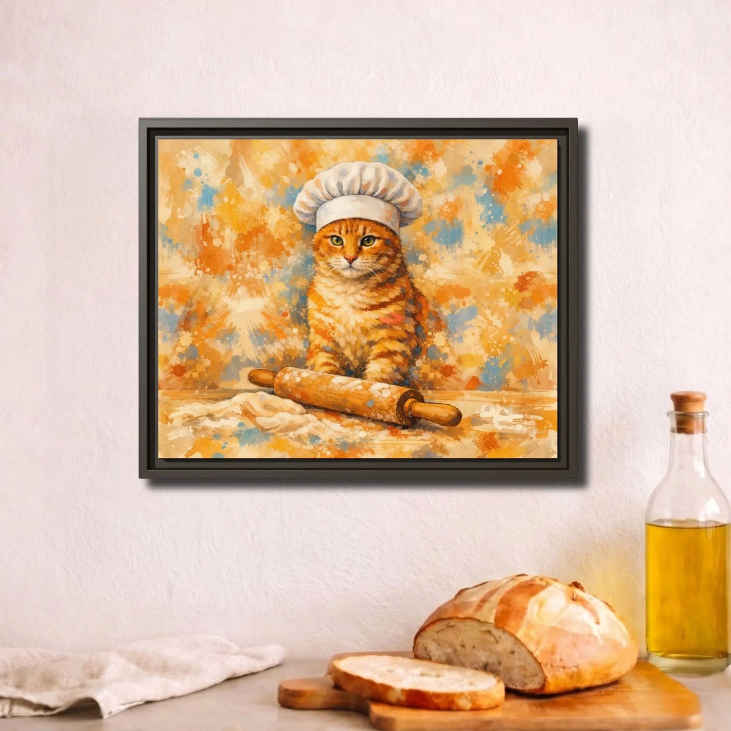 Tabby Baker | Framed Kitchen Wall Art Canvas
