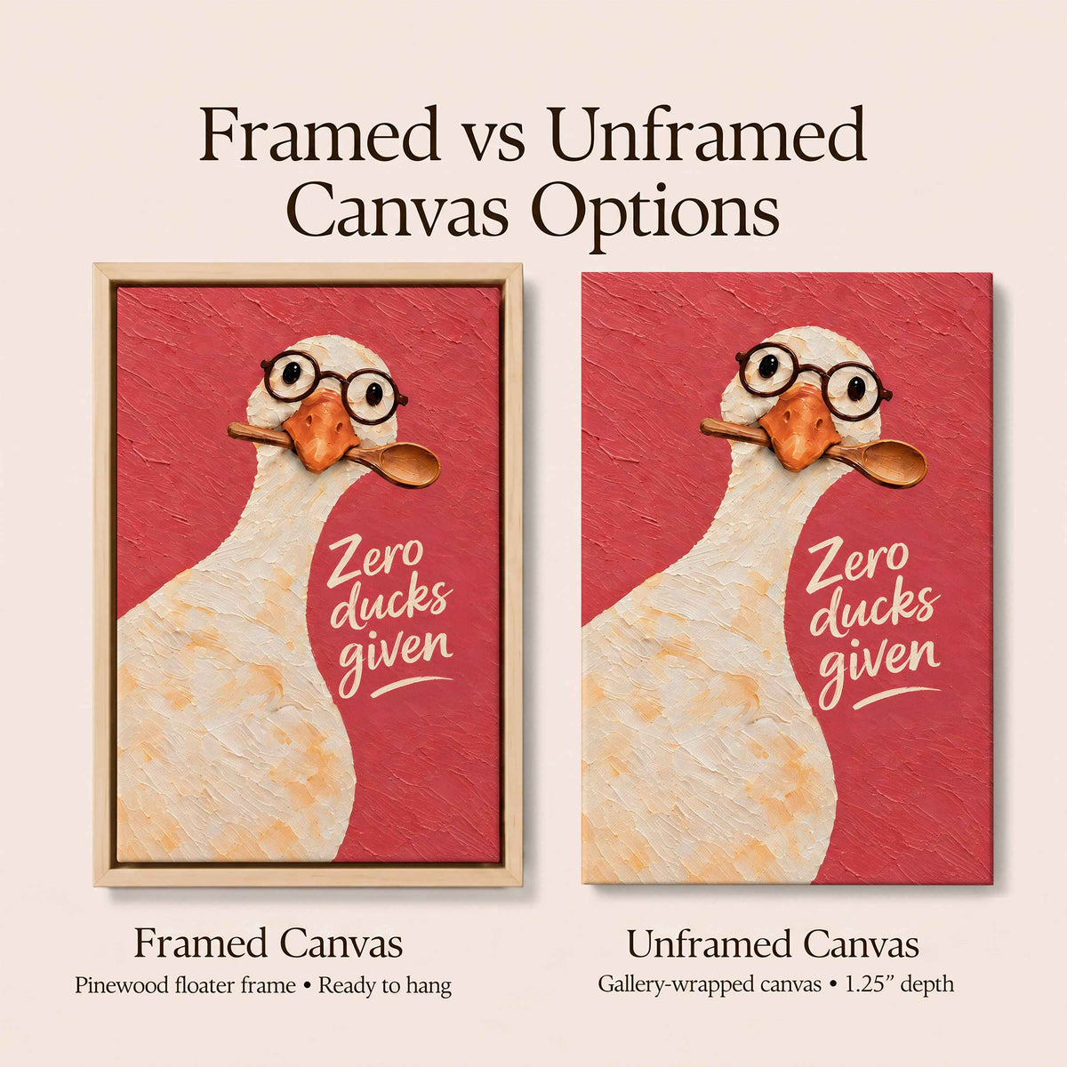 Silly Goose Wall Art Canvas | Zero Ducks Given