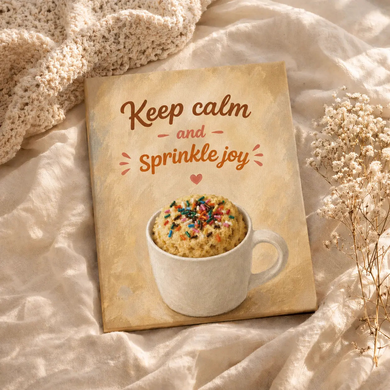 Keep Calm & Sprinkle Joy | Kitchen Wall Art Canvas