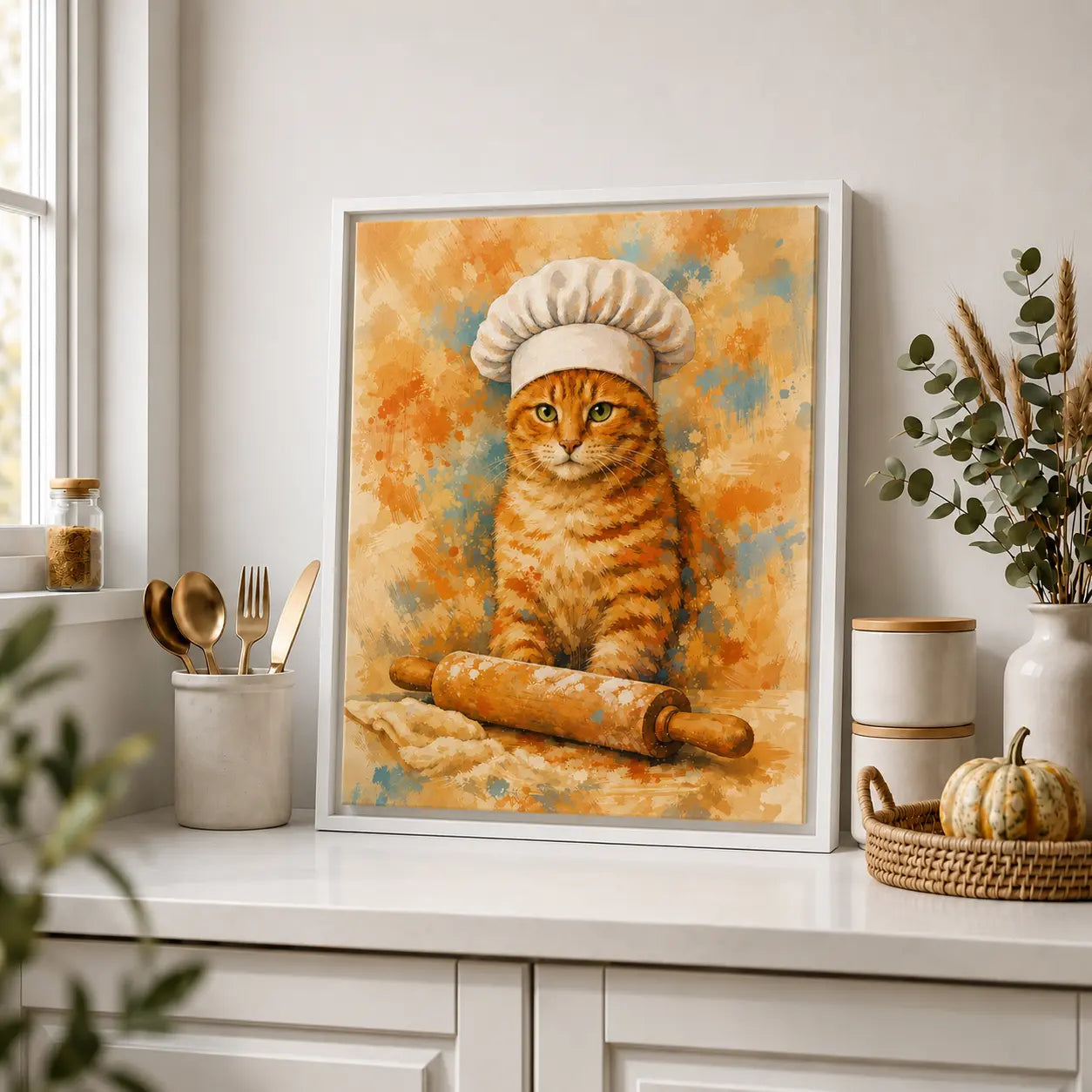 Tabby Baker | Framed Kitchen Wall Art Canvas